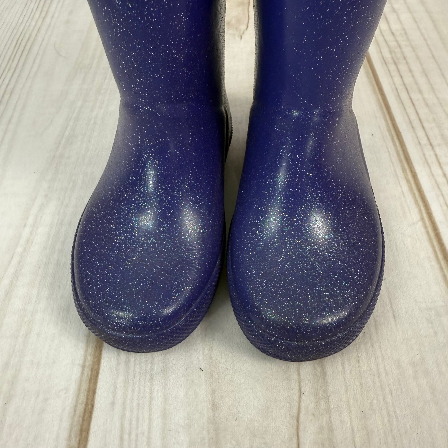 hunter first classic glitter rain boots  7/8C