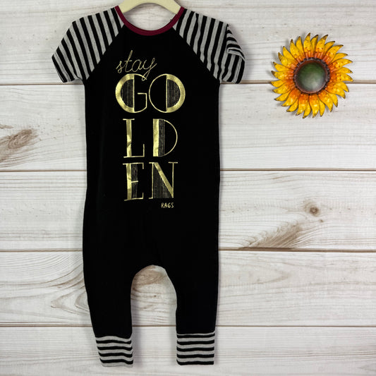 rags stay golden short sleeve romper 2T
