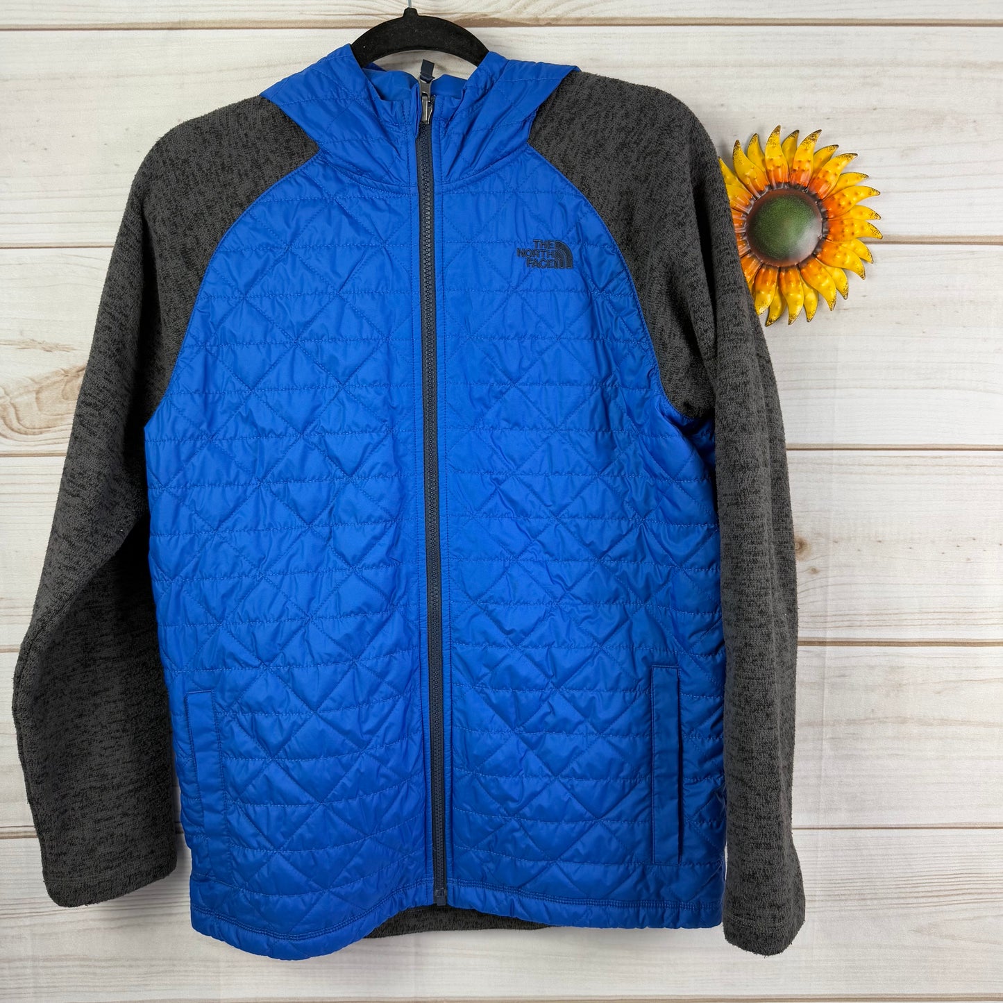 the north face quilted sweater jacket XL