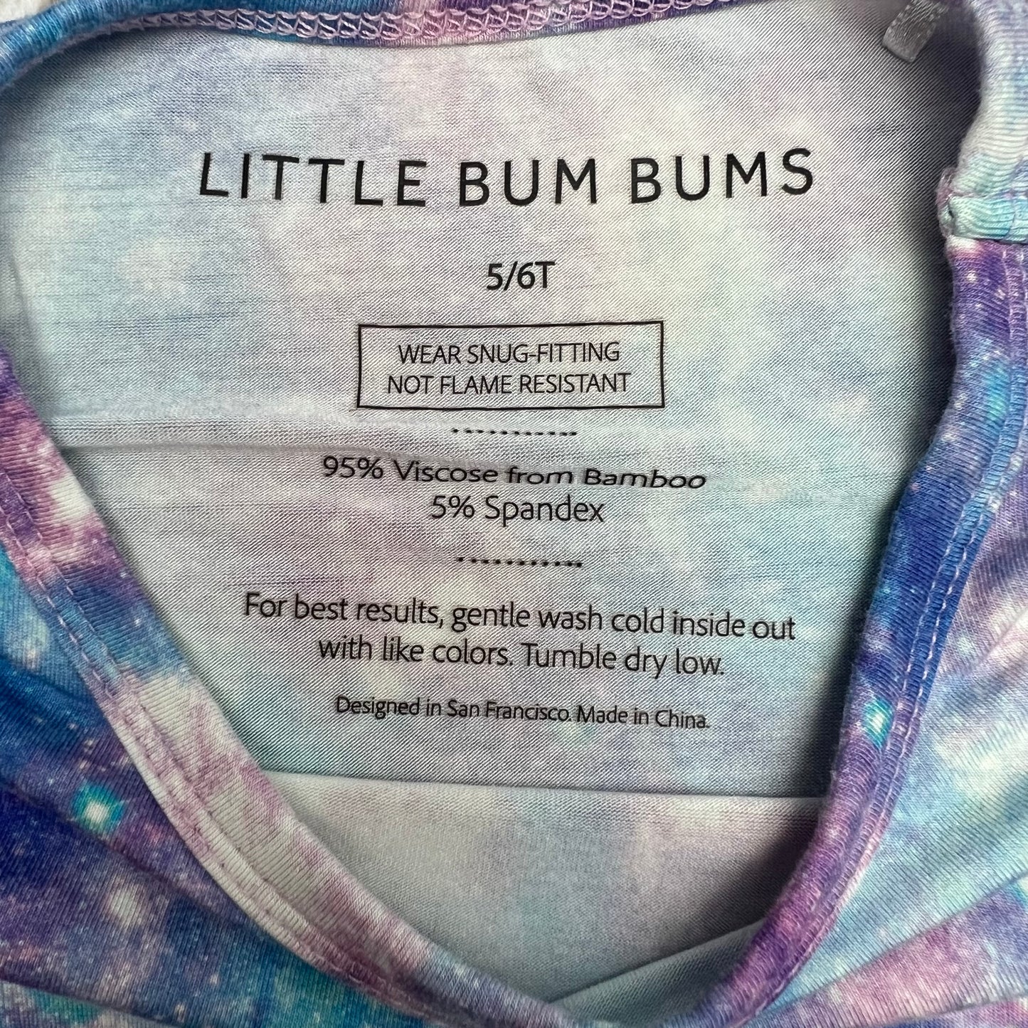 bums and roses out of this world two piece pajamas 5/6