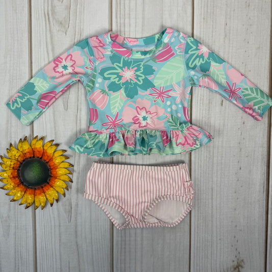 ruffle butts swim set 6-12M