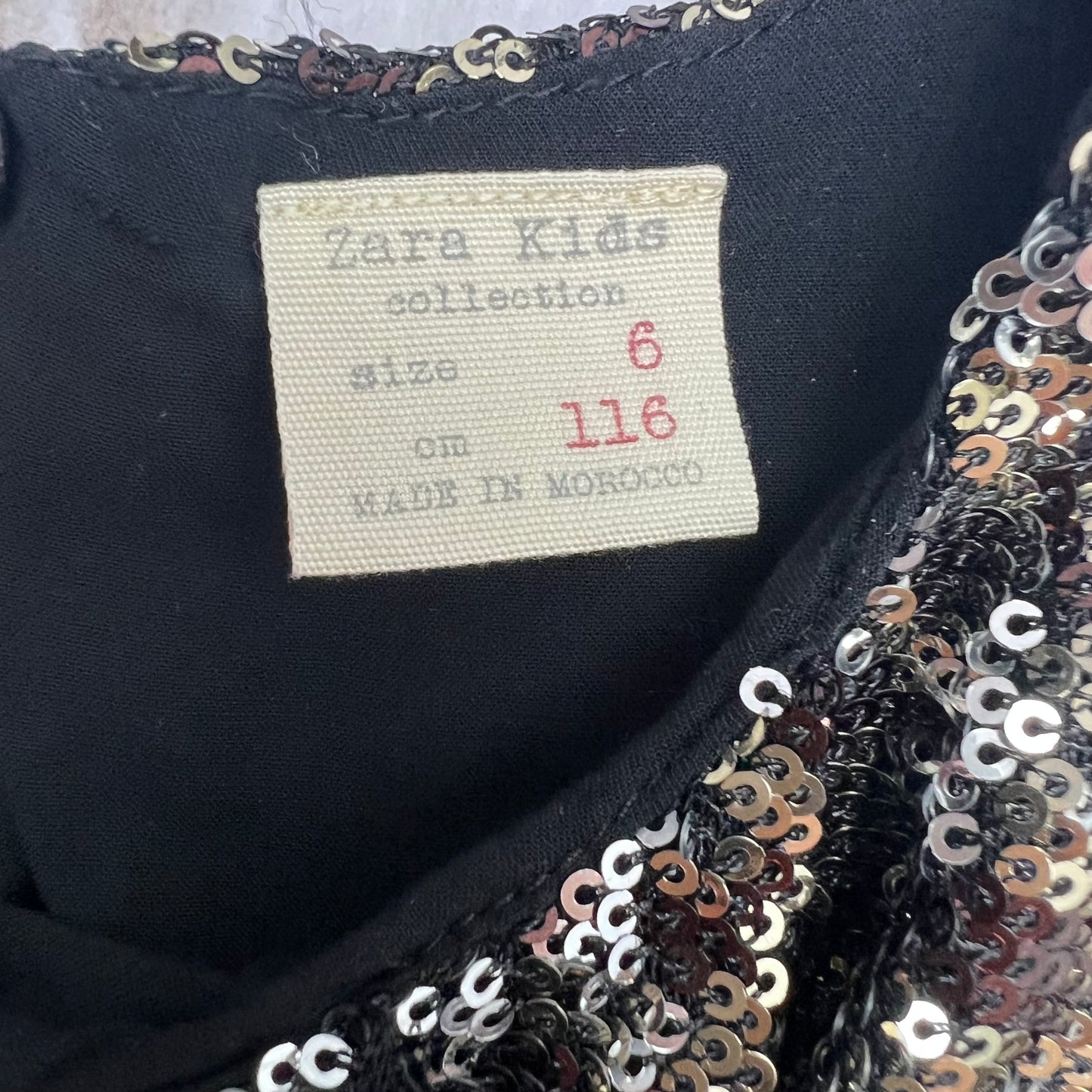 zara girls sequin dress 6