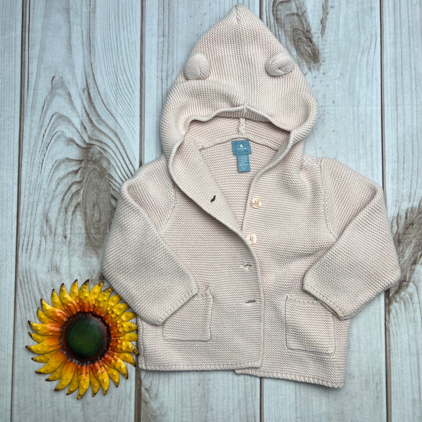 baby gap knit bear cardigan 18-24M