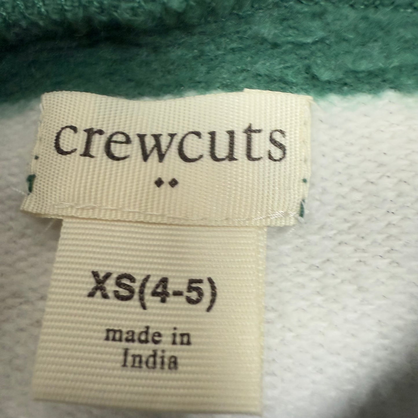 crewcuts 1/4 hooded pullover XS