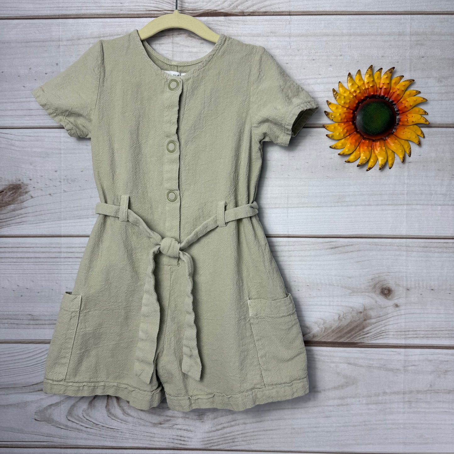 zara girl short sleeve romper 4-5Y