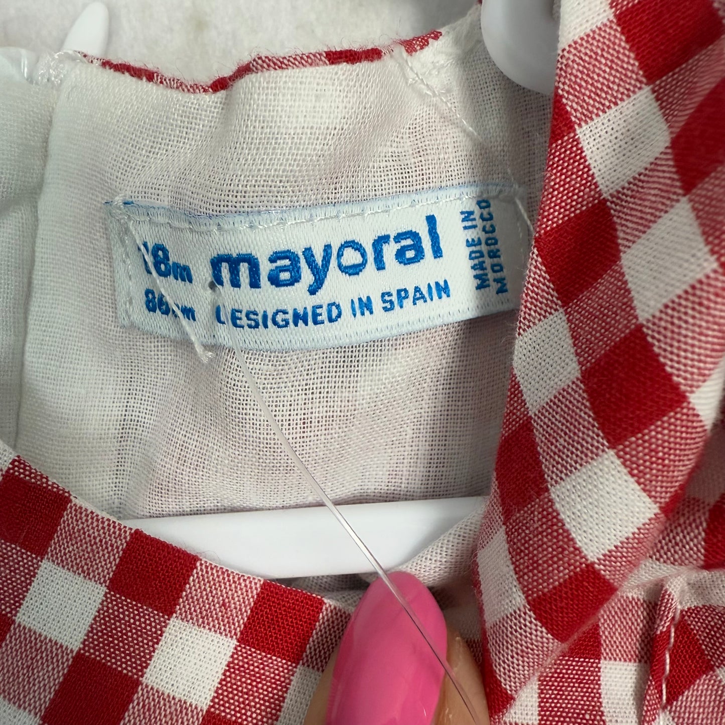 mayoral gingham dress 18M