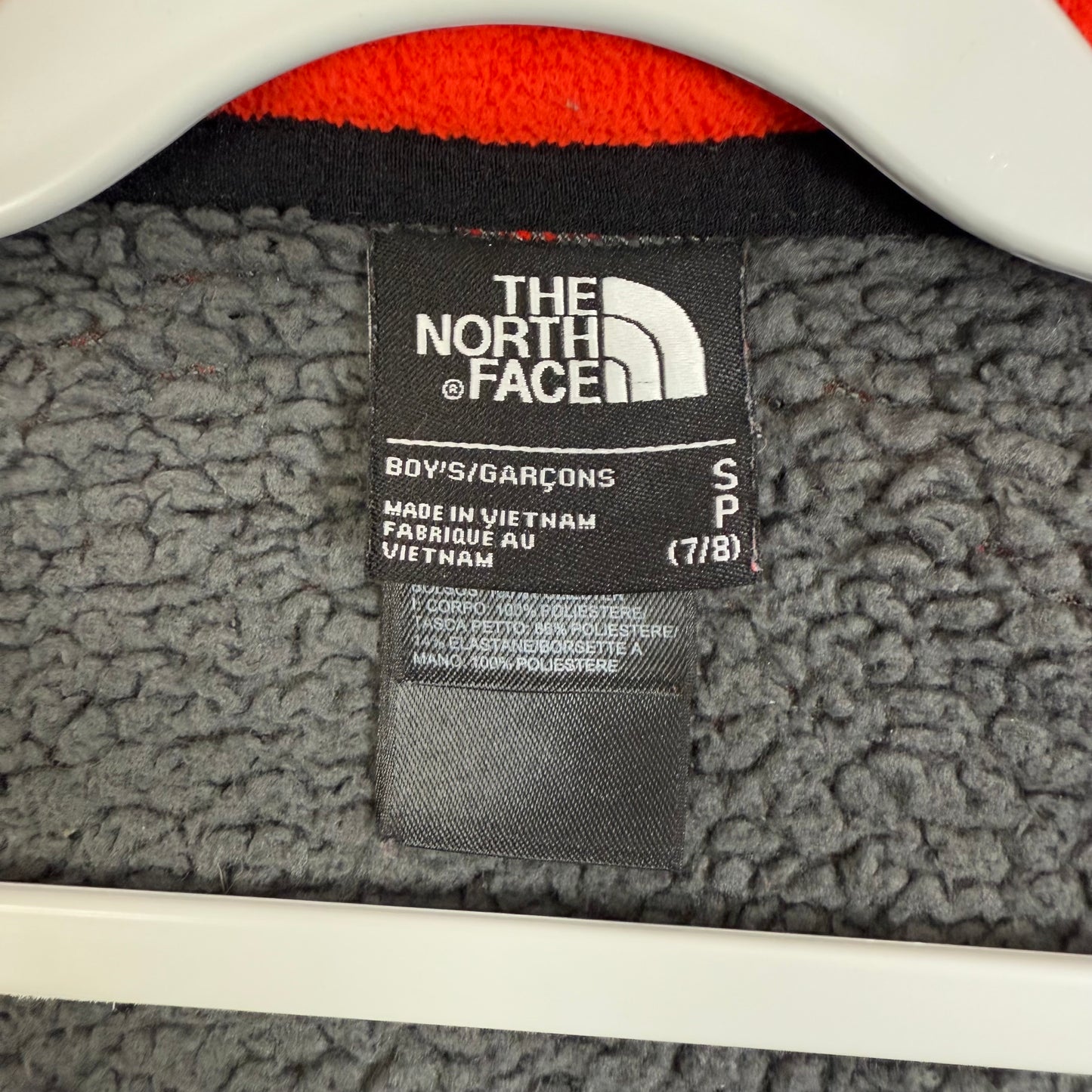 the north face hetchy full zip heavy fleece jacket 7/8