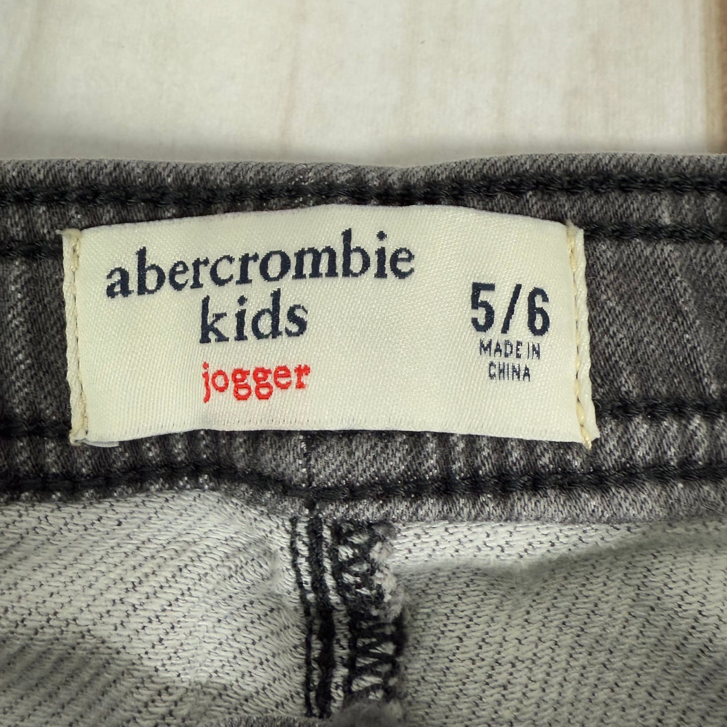 abercrombie kids denim joggers 5/6