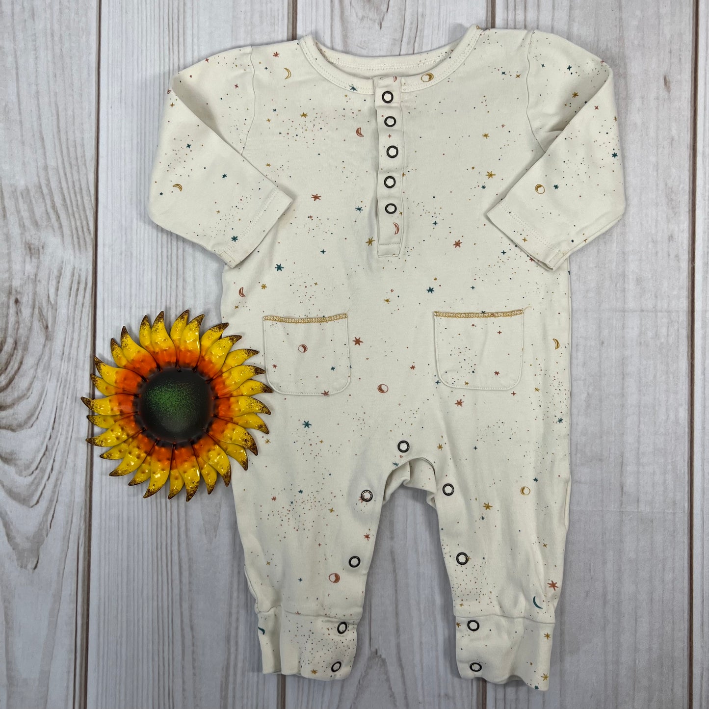 pehr organics celestial romper 6-12M