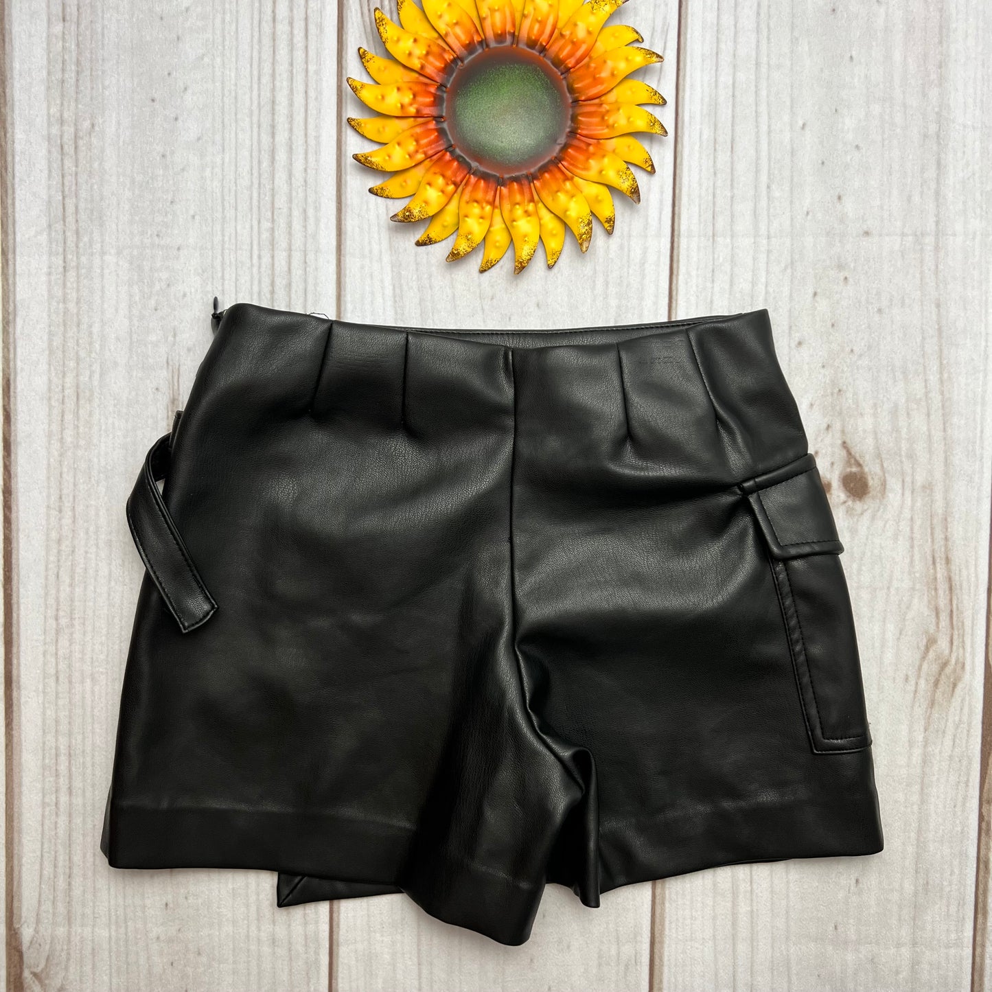 zara kids faux leather skort 7