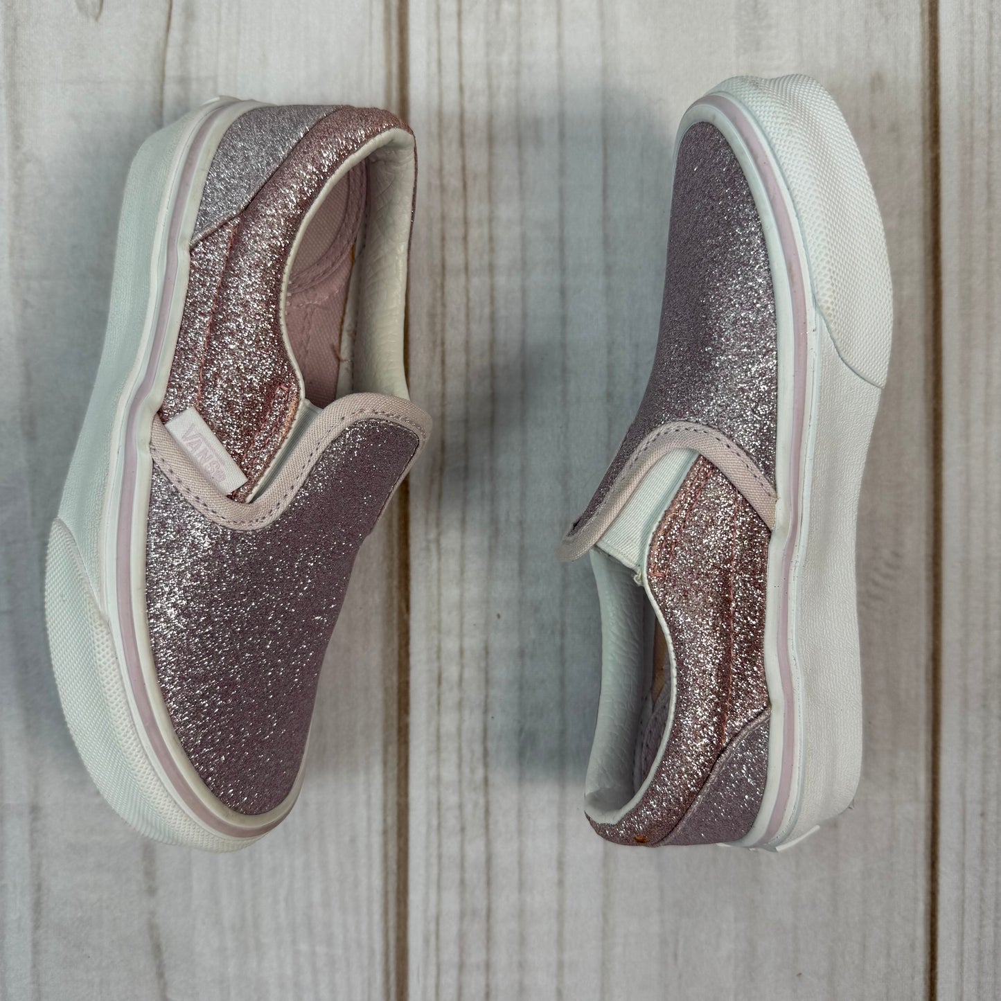 vans classic slip-on glitter shoes 12C