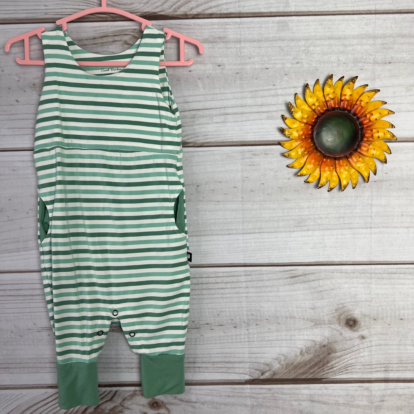 sweet bamboo tank romper 0-3M