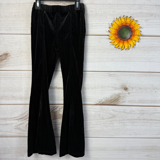 zara kids velvet split flare pants 7