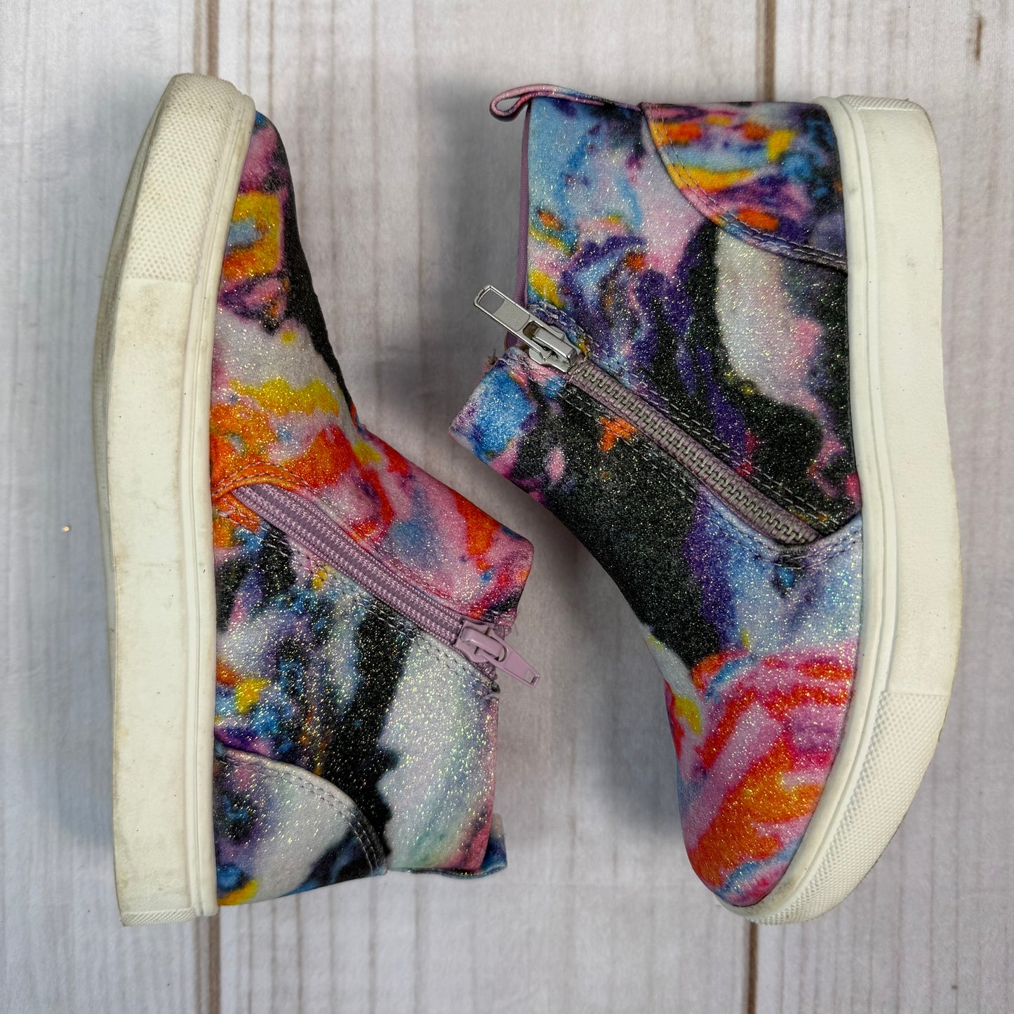 steve madden high top zip sneaker 1Y