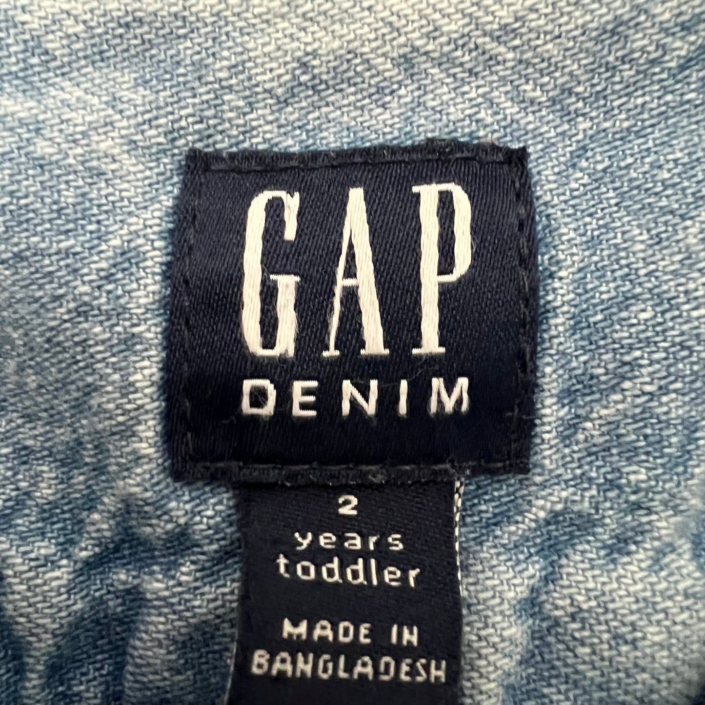 baby gap acid wash denim shirt 2T