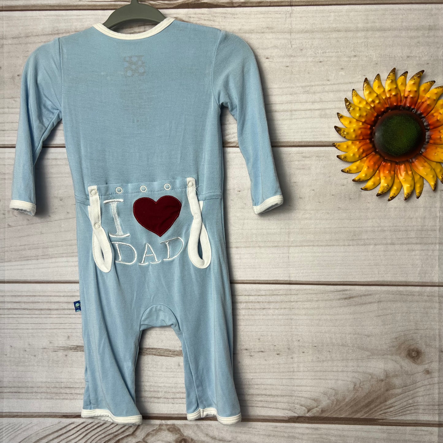 kickee pants i love dad coverall 0-3M