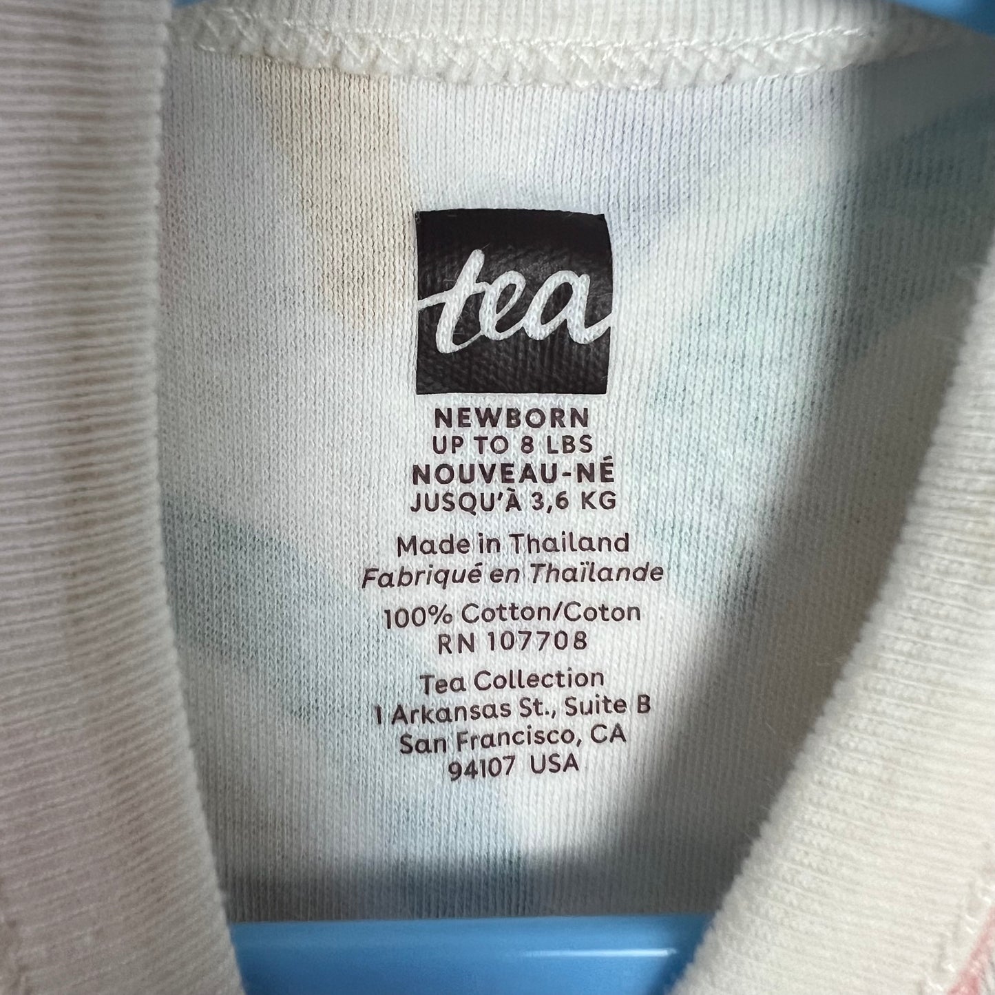 tea collection footed baby romper NB