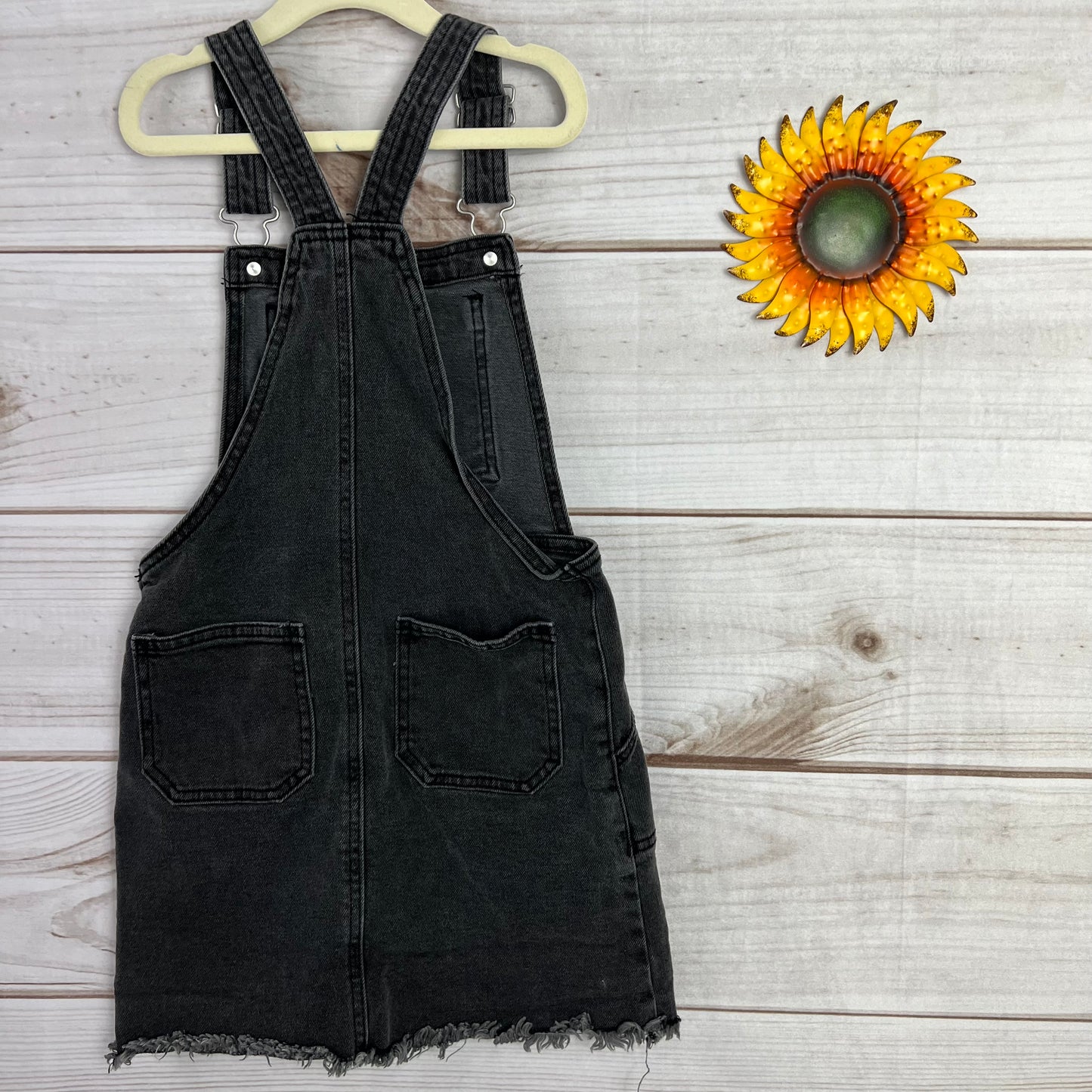 art class pocket pinafore dress M