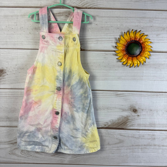 gap kids tie-dye denim overall dress 5T