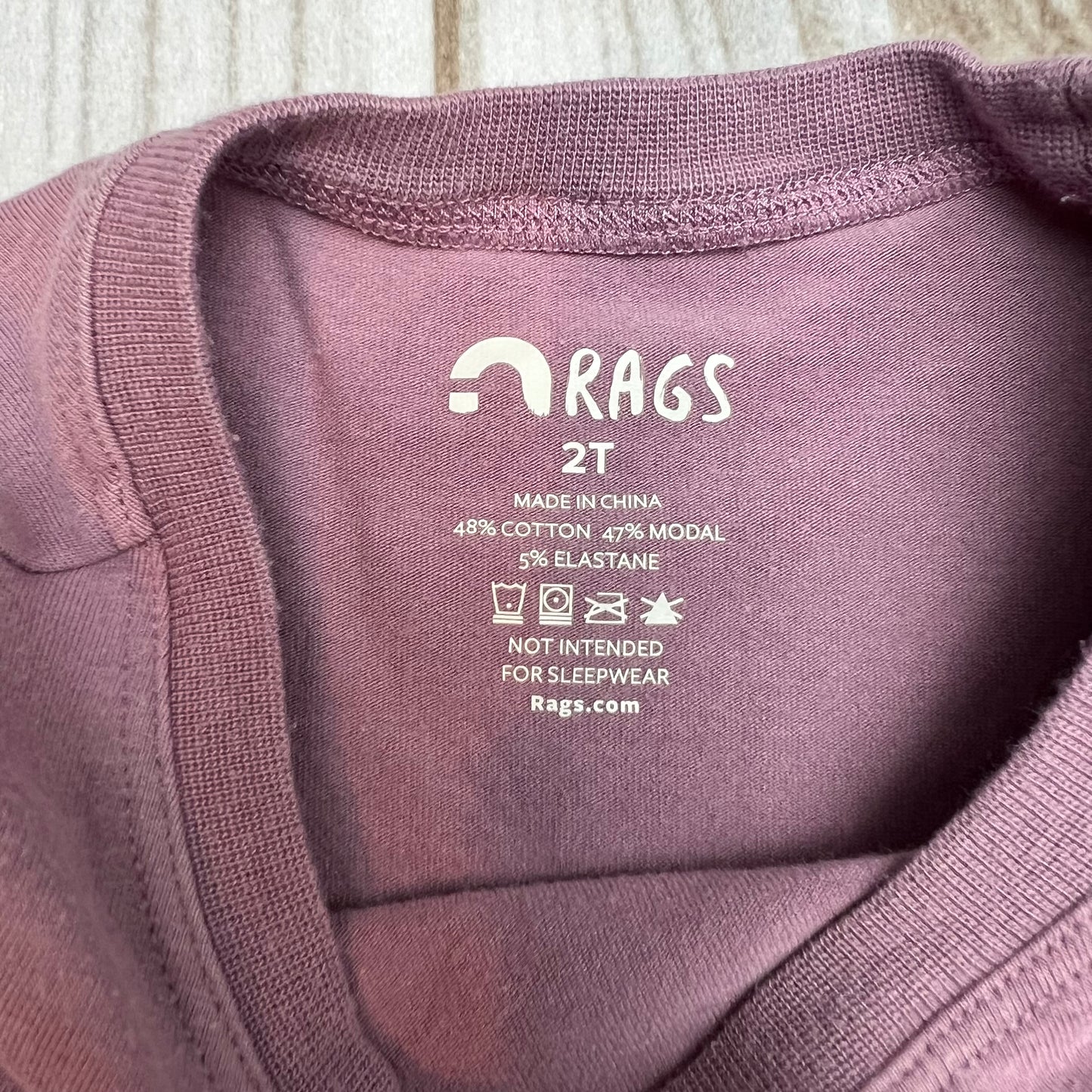 rags essential short sleeve tee 2T