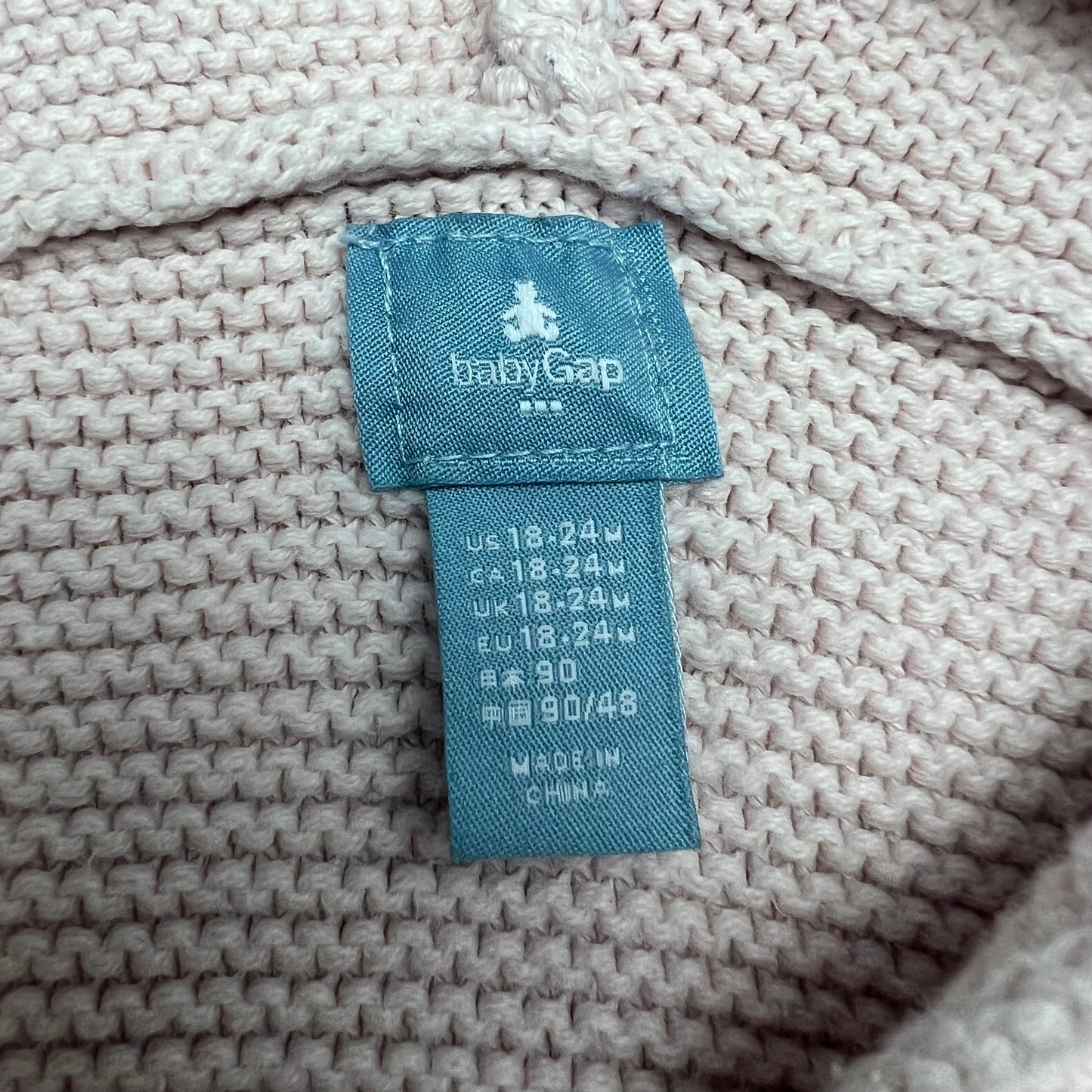 baby gap knit bear cardigan 18-24M