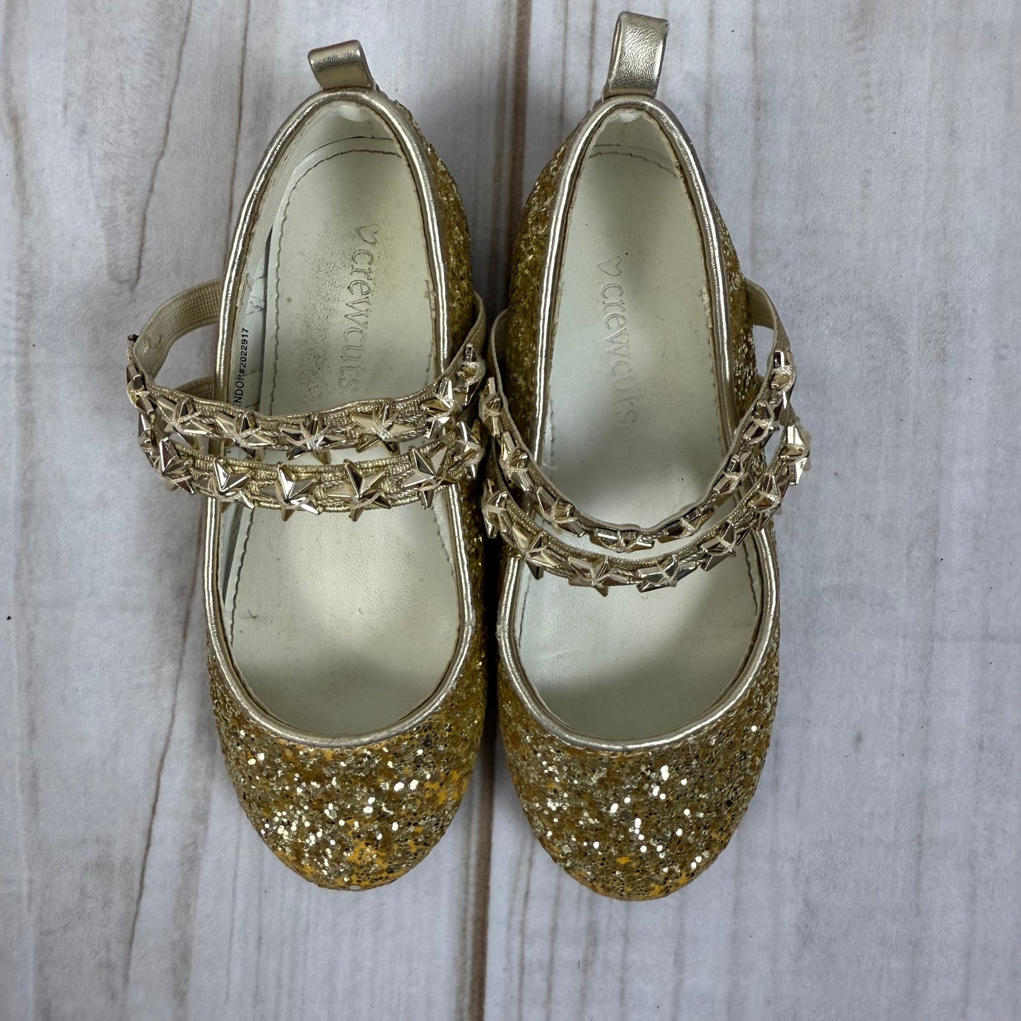 crewcuts gold sparkle ballet flats 10C