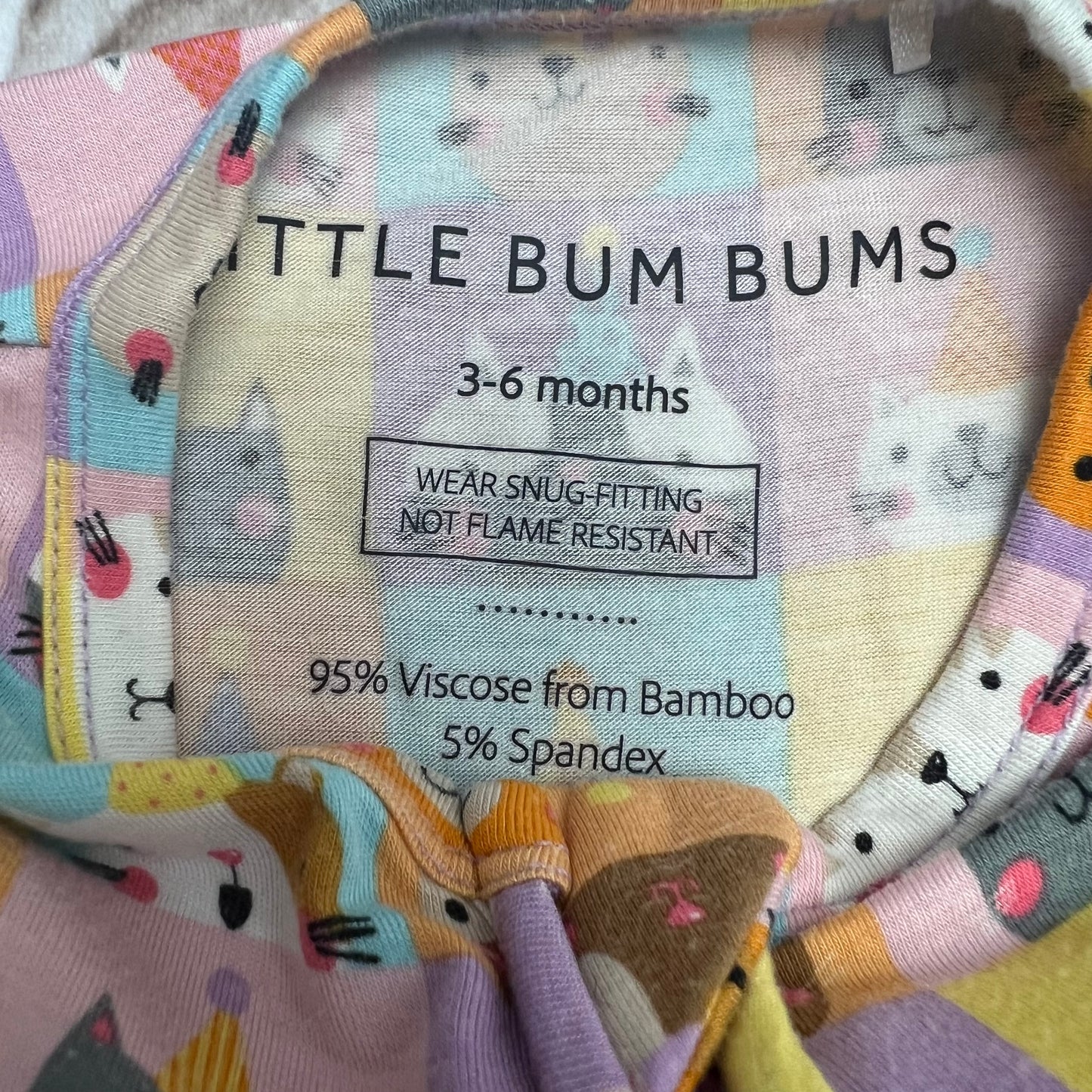 little bum bums birthday purrty zippy 3-6M