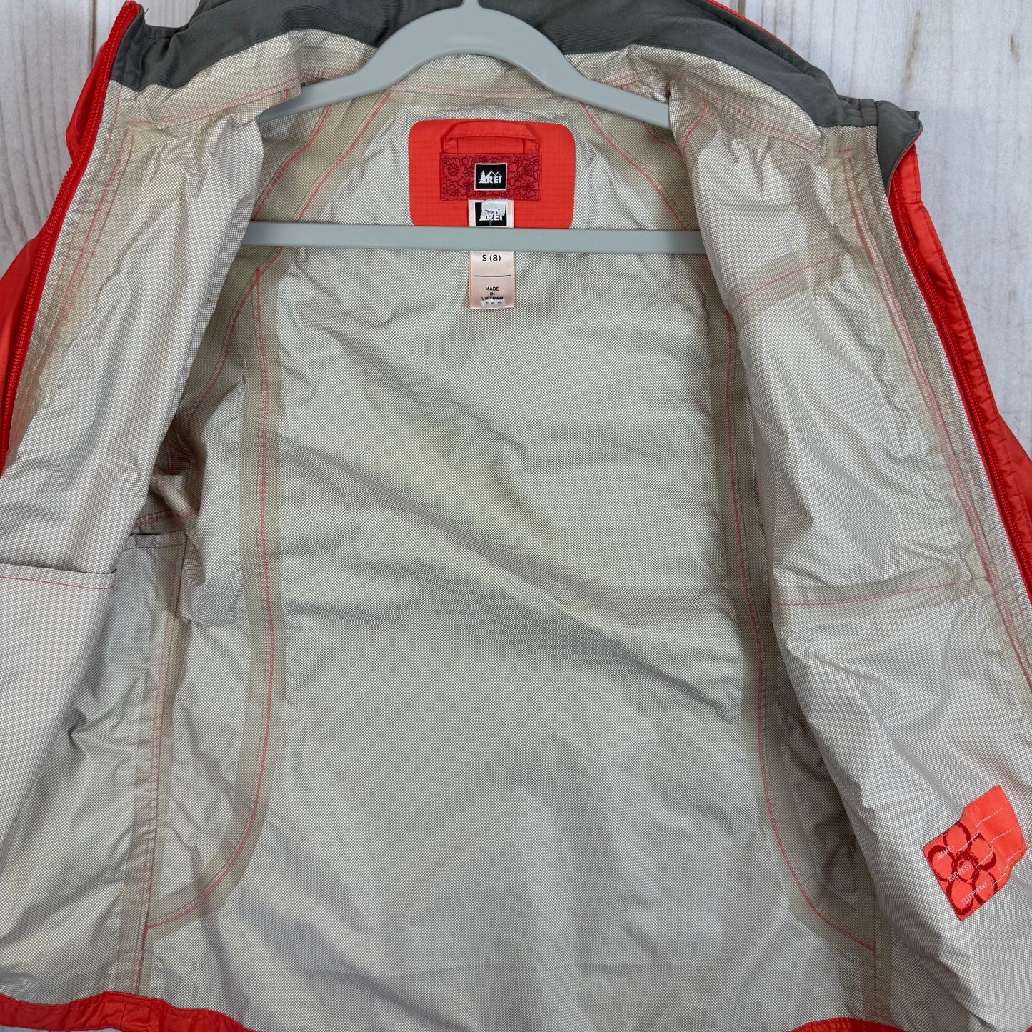 REI girls rain jacket S/8