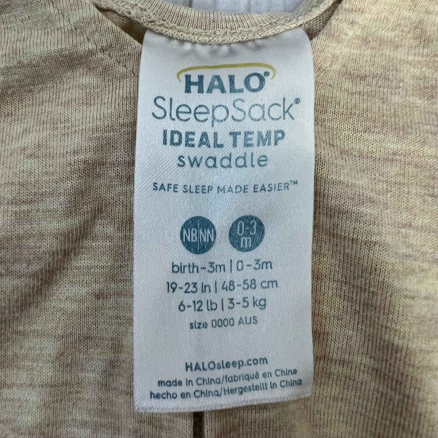 halo ideal temp swaddle NB