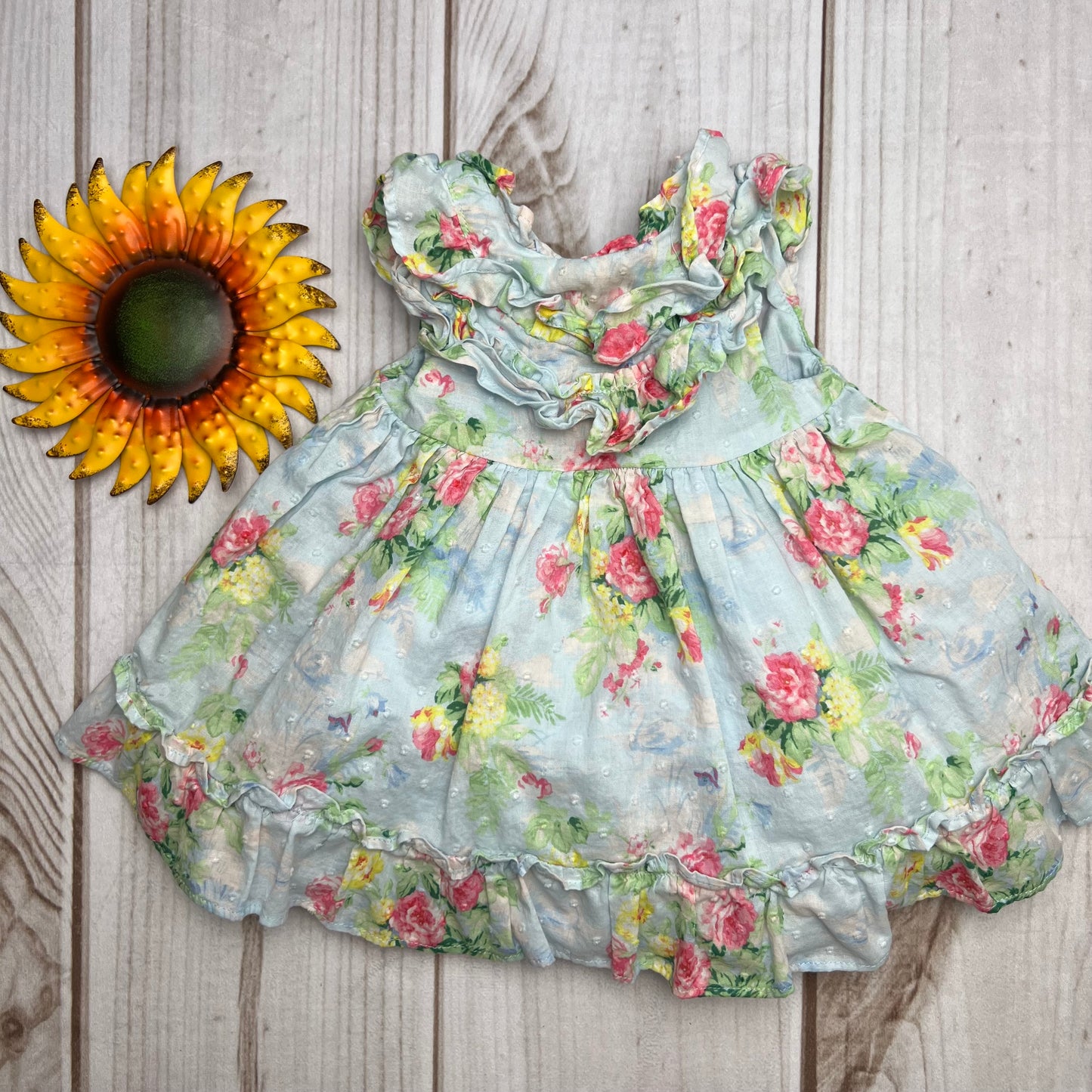 janie and jack floral dress 3-6M