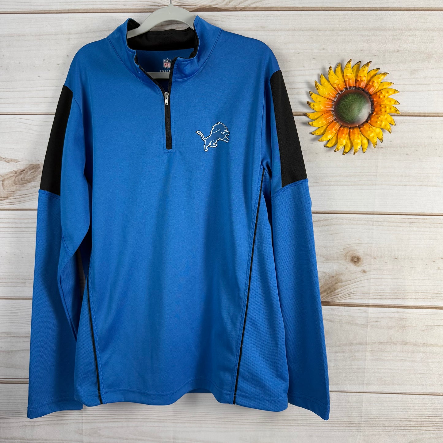 detroit lions lightweight quarter zip 14/16