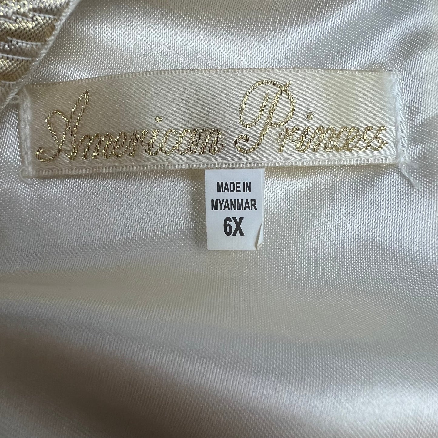 american princess gold dress 6x