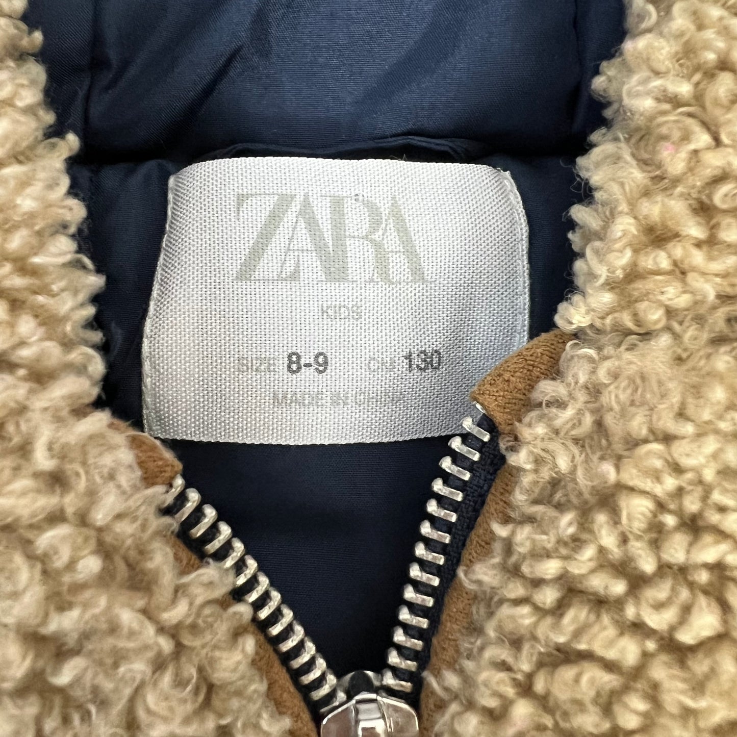 zara kids teddy bear vest 8/9