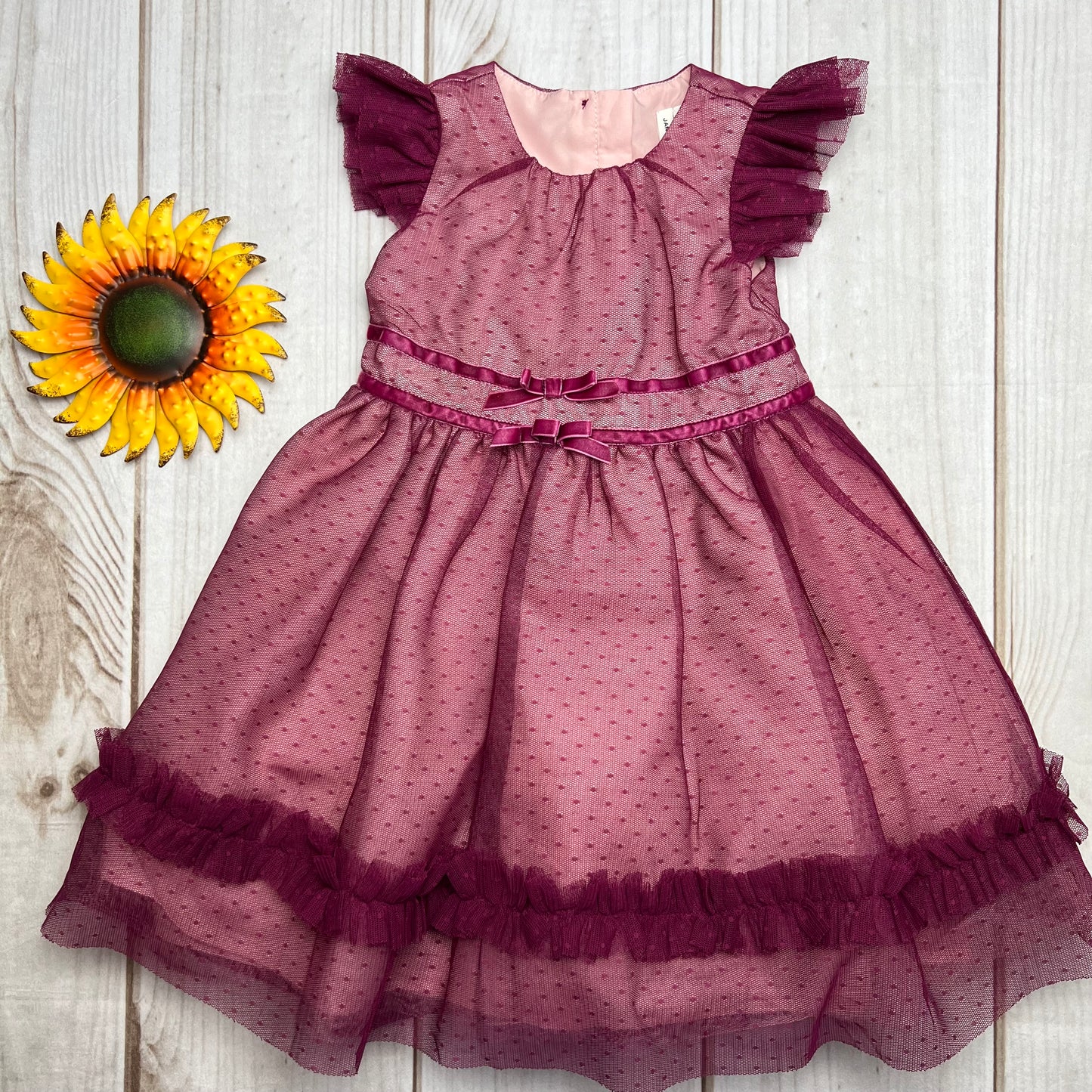 janie and jack ruffle dot tulle dress 2T