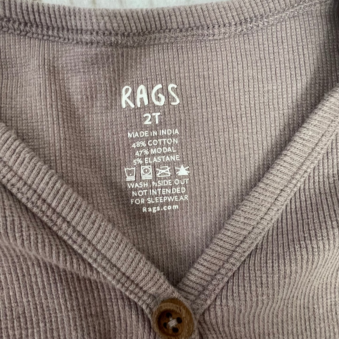 rags essential cardigan 2T