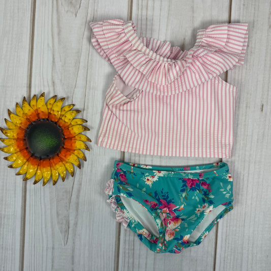 ruffle butts swim set 6-12M