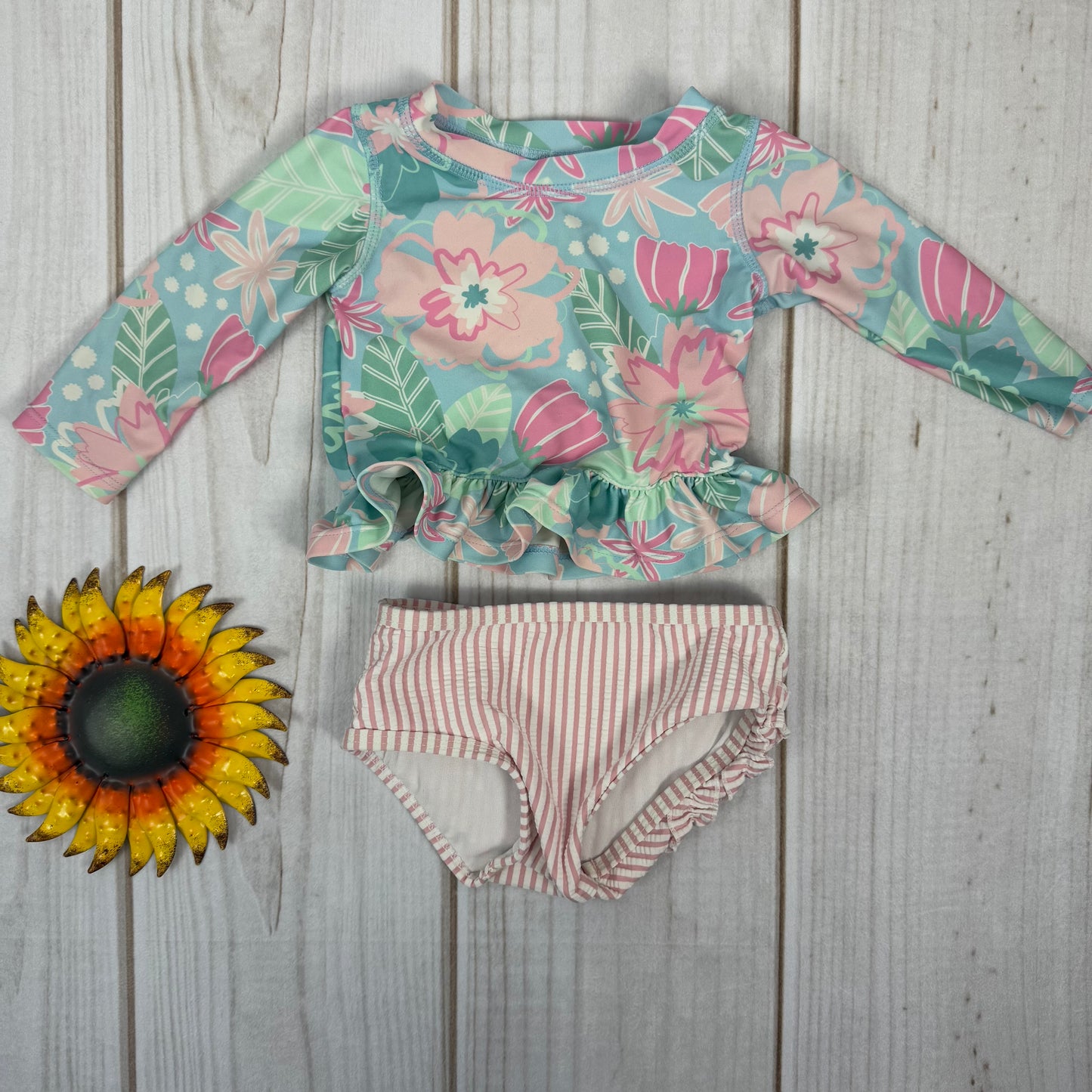 ruffle butts swim set 6-12M