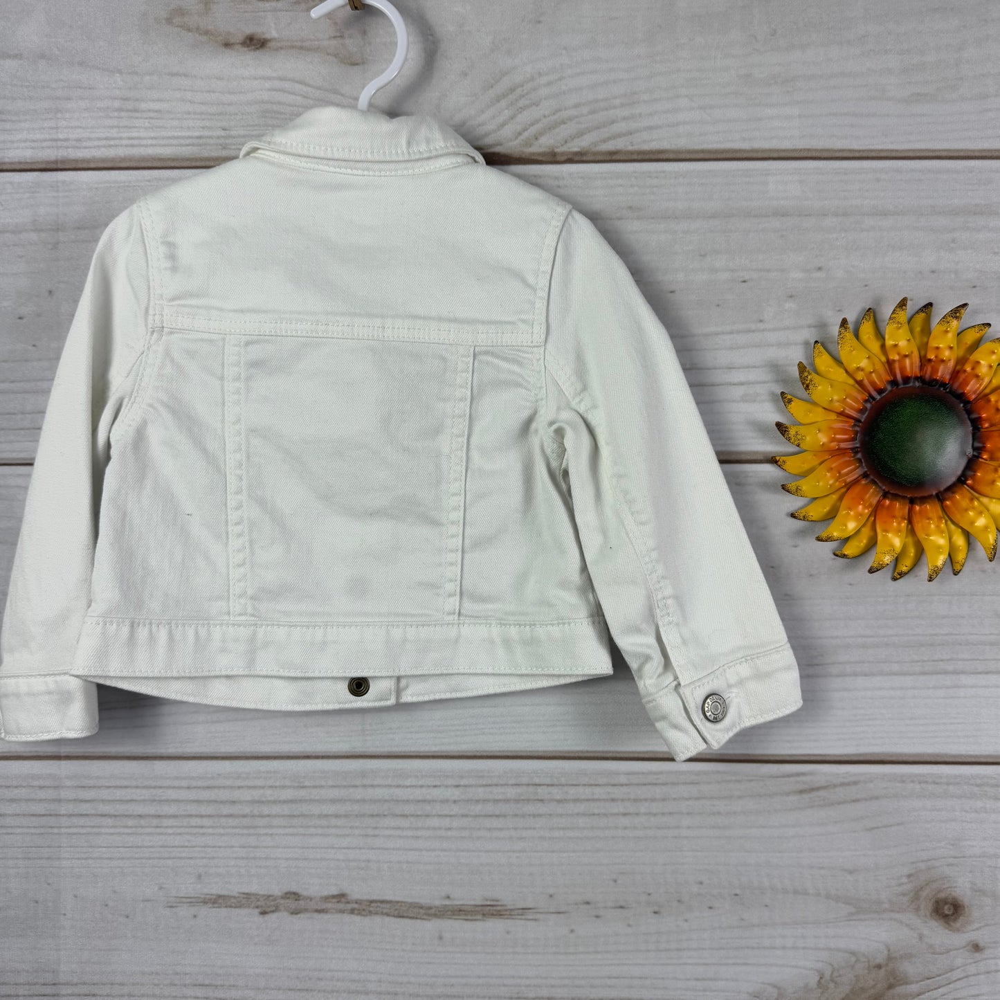 baby gap white denim jacket 18-24M