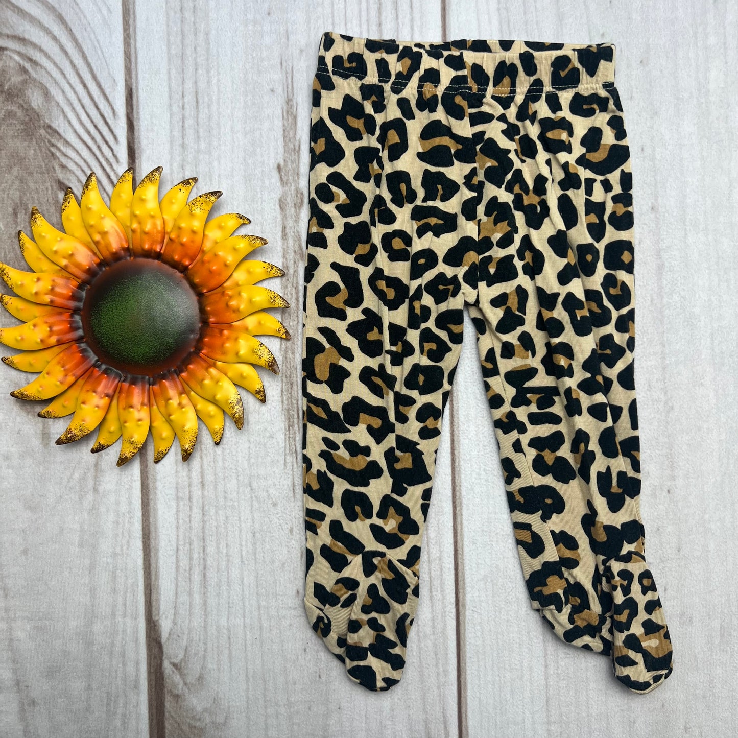 posh peanut lana leopard ruffle set 0-3M