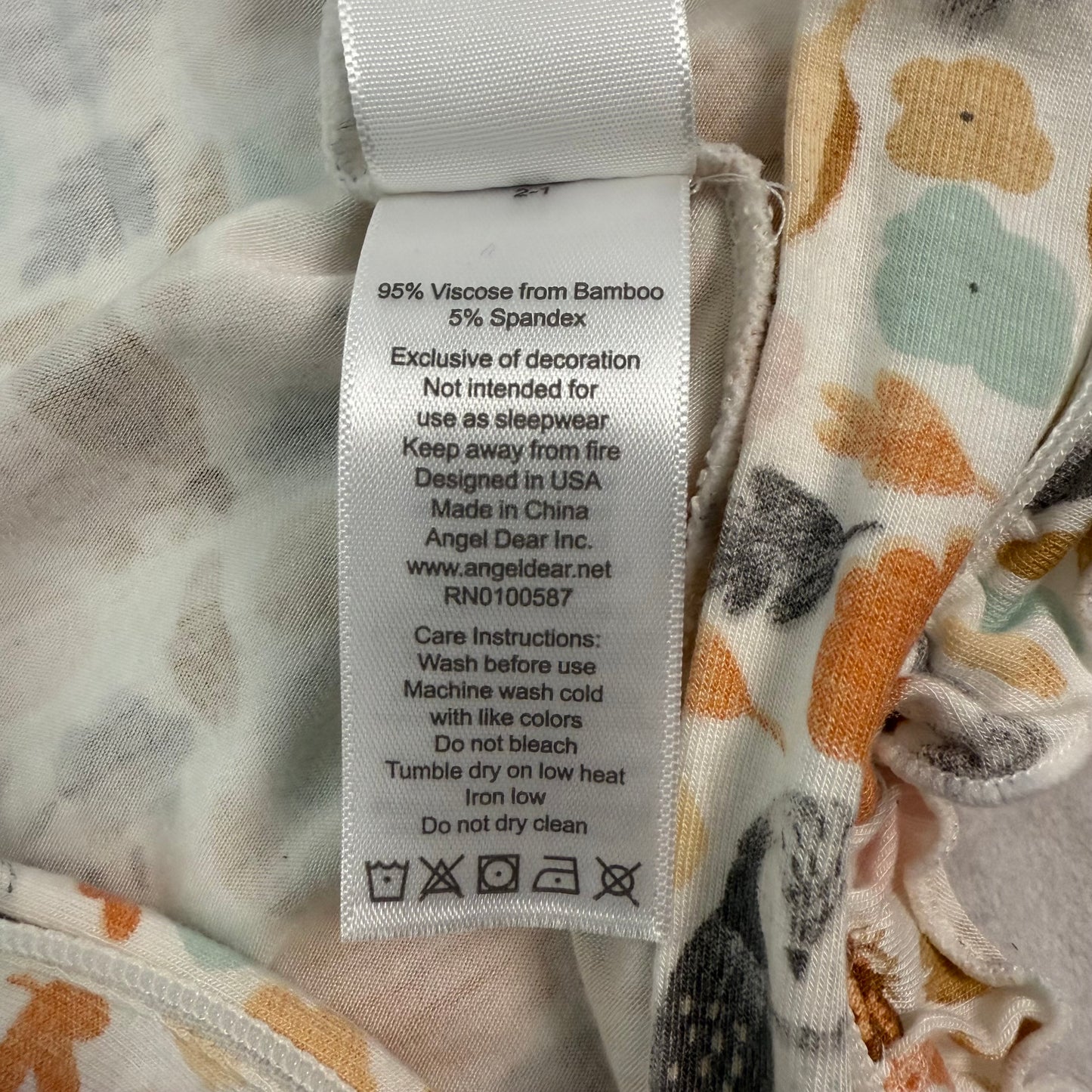 angel dear autumn owls bamboo ruffle romper 3-6M