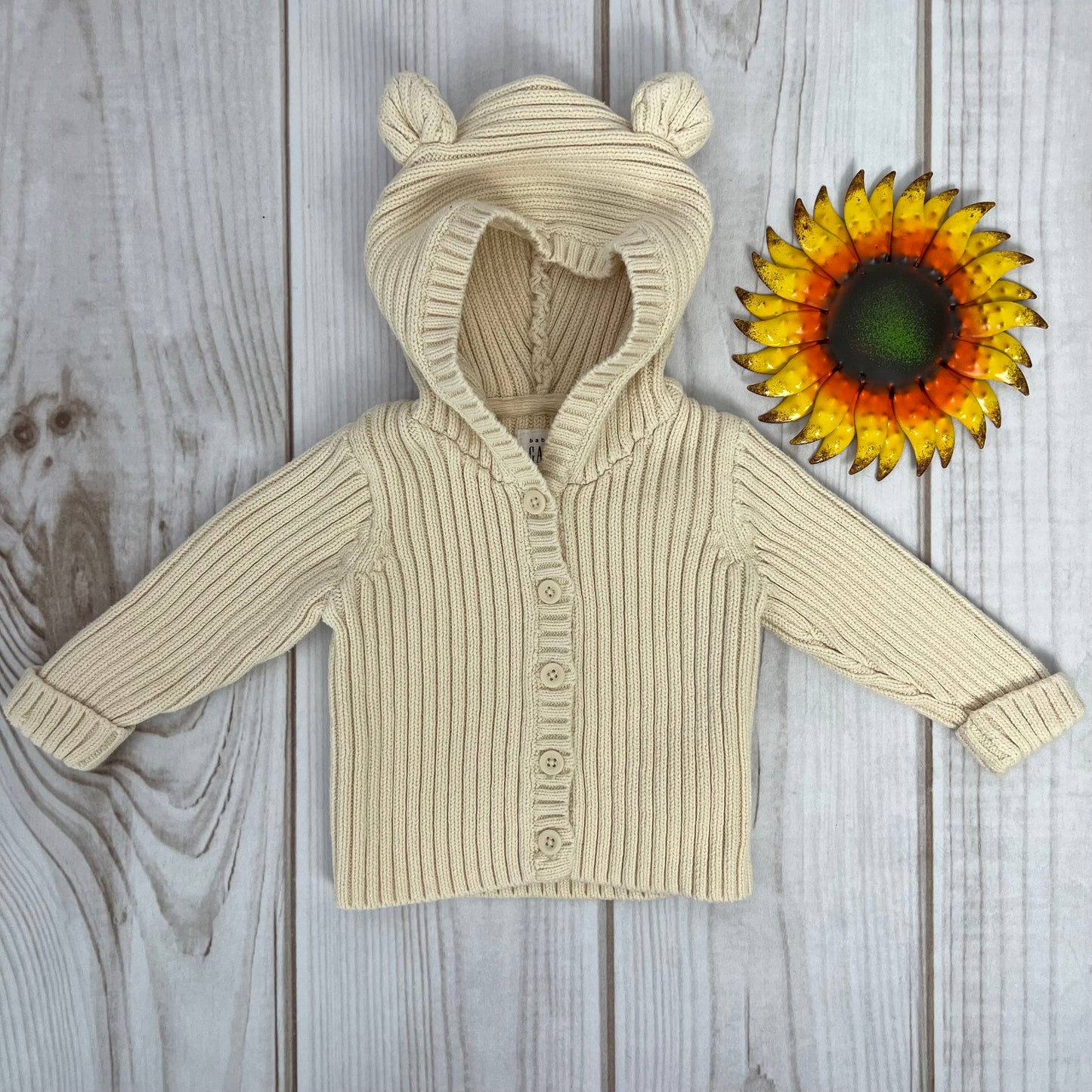 baby gap bear cardigan 3-6M