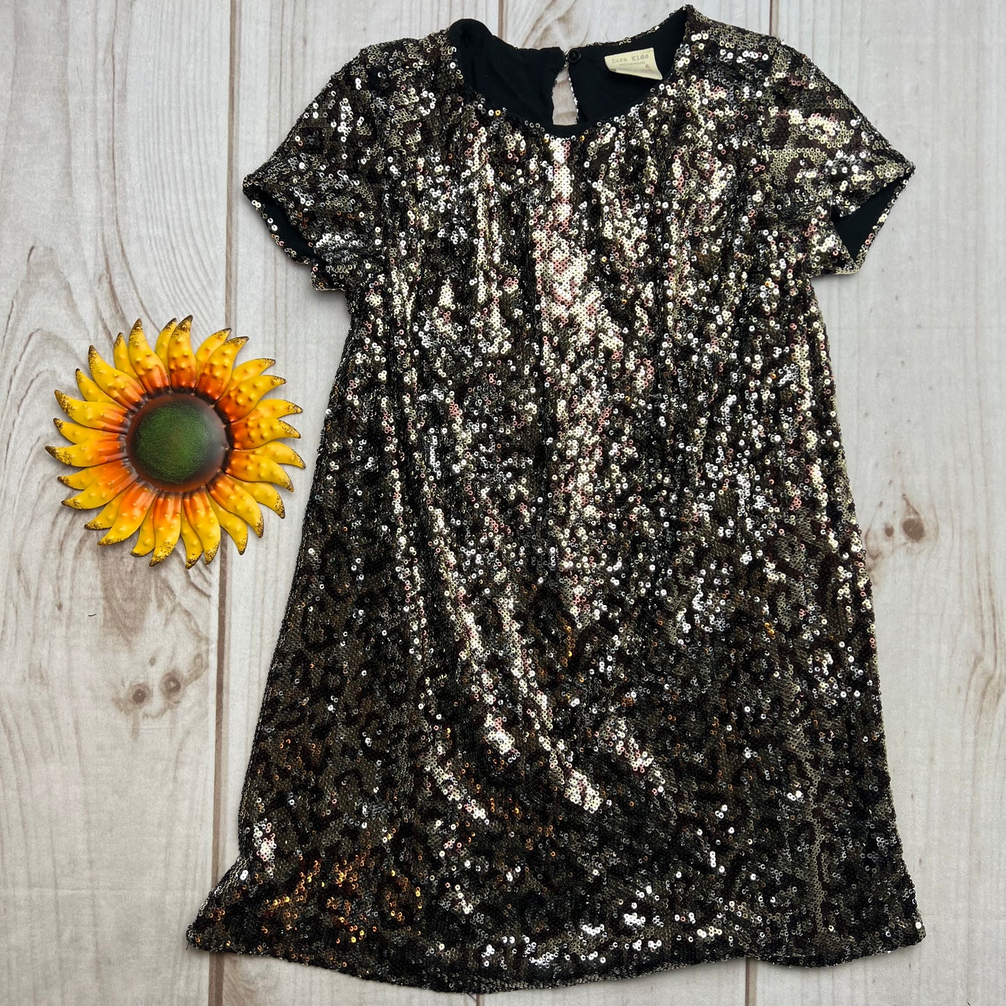 zara girls sequin dress 6