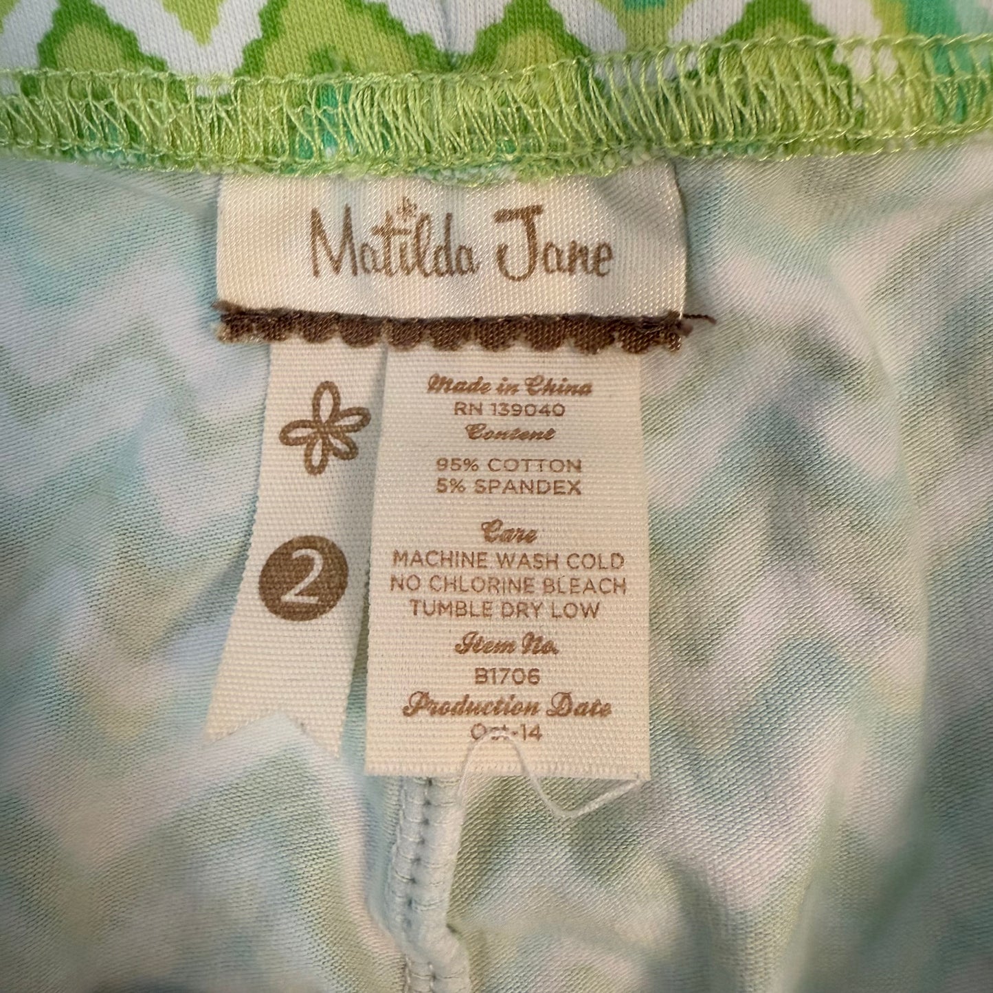 matilda jane legume leggings 2T