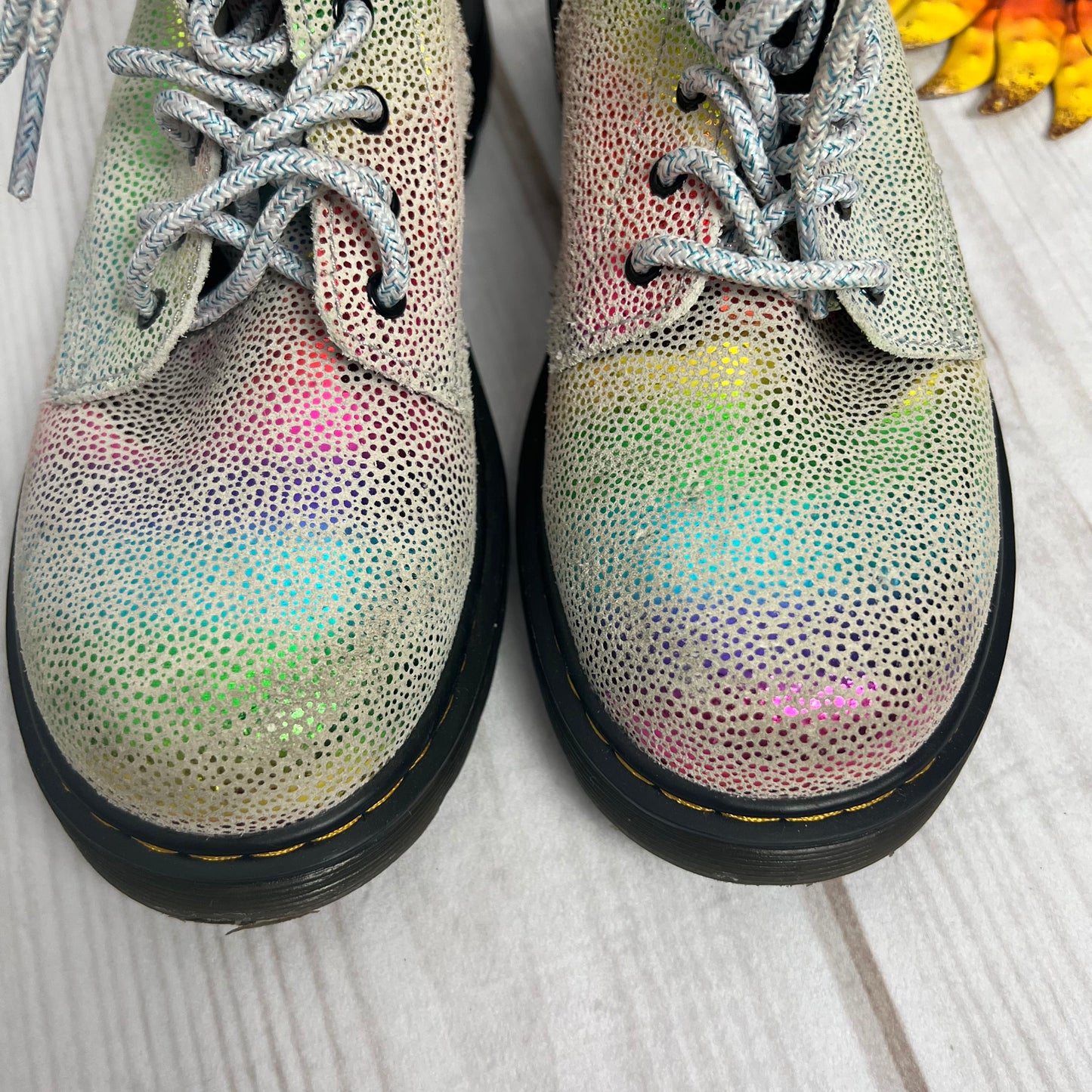 dr. marten 1460 pascal iridescent boots 3Y