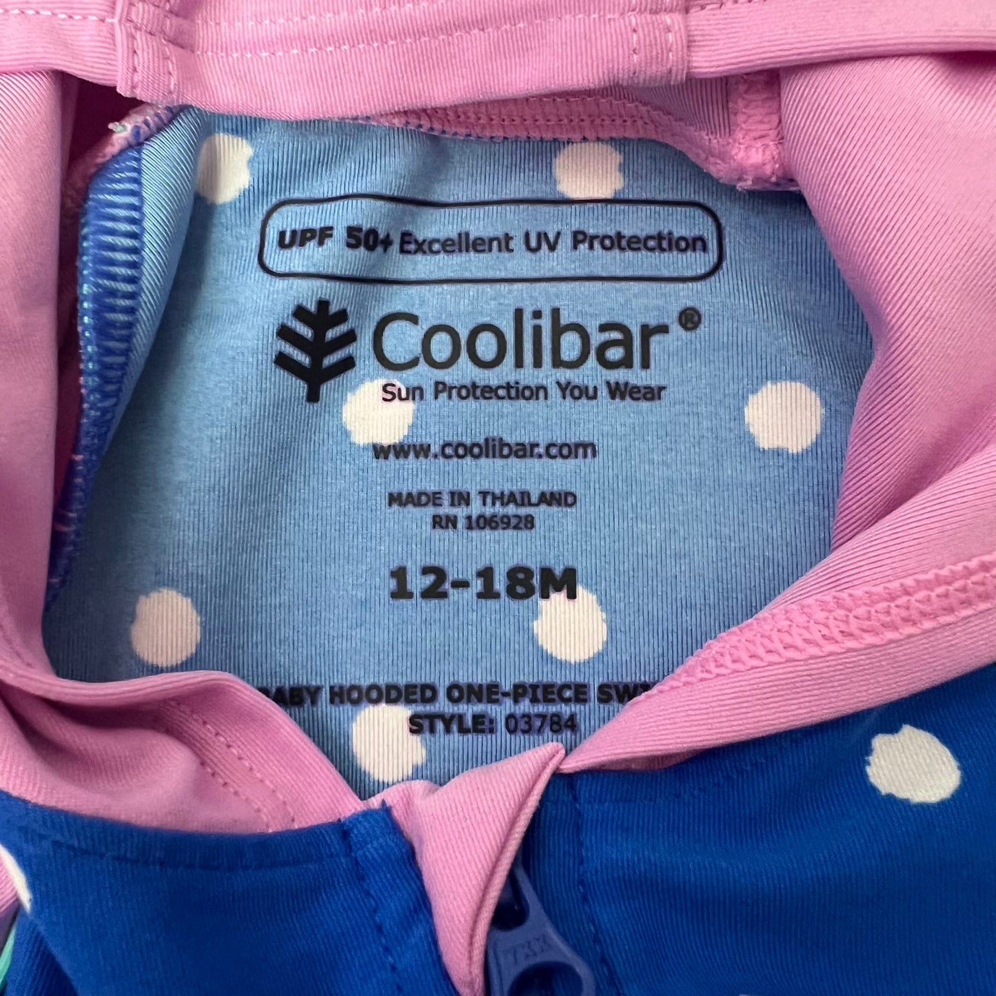 coolibar baby finn hooded swim 12-18M