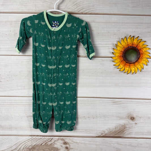kickee ivy chickens baby coverall NB