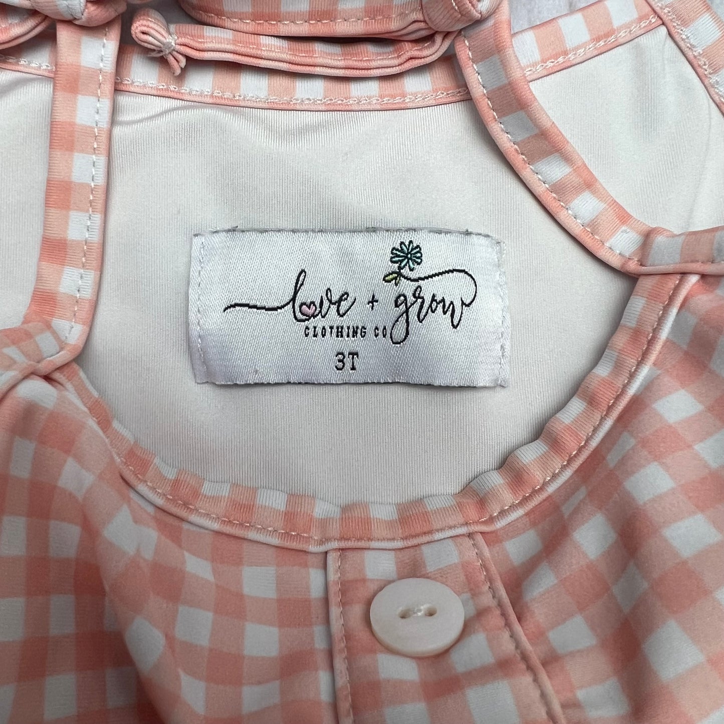 love & grow gingham swim suit 3T