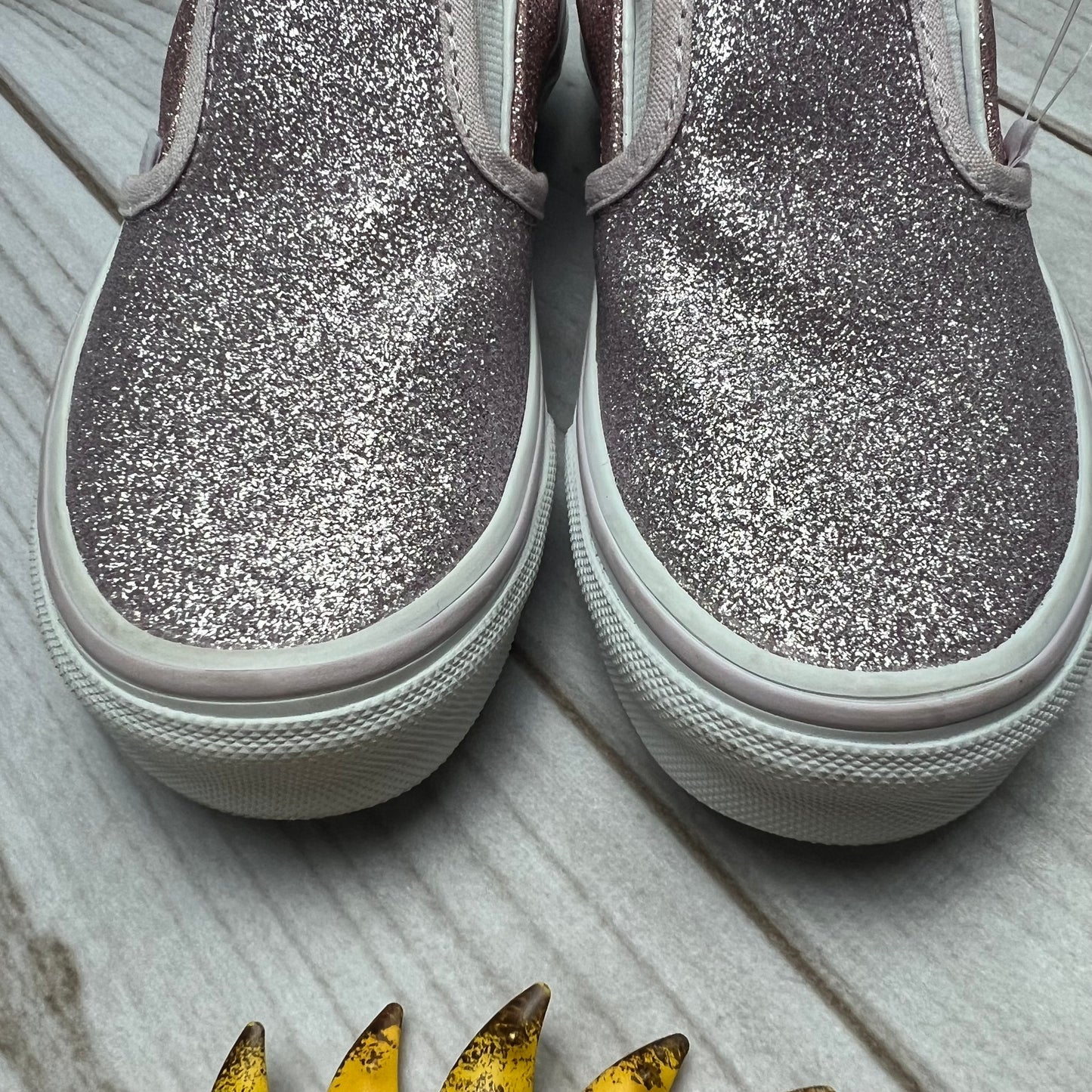 vans classic slip-on glitter shoes 12C