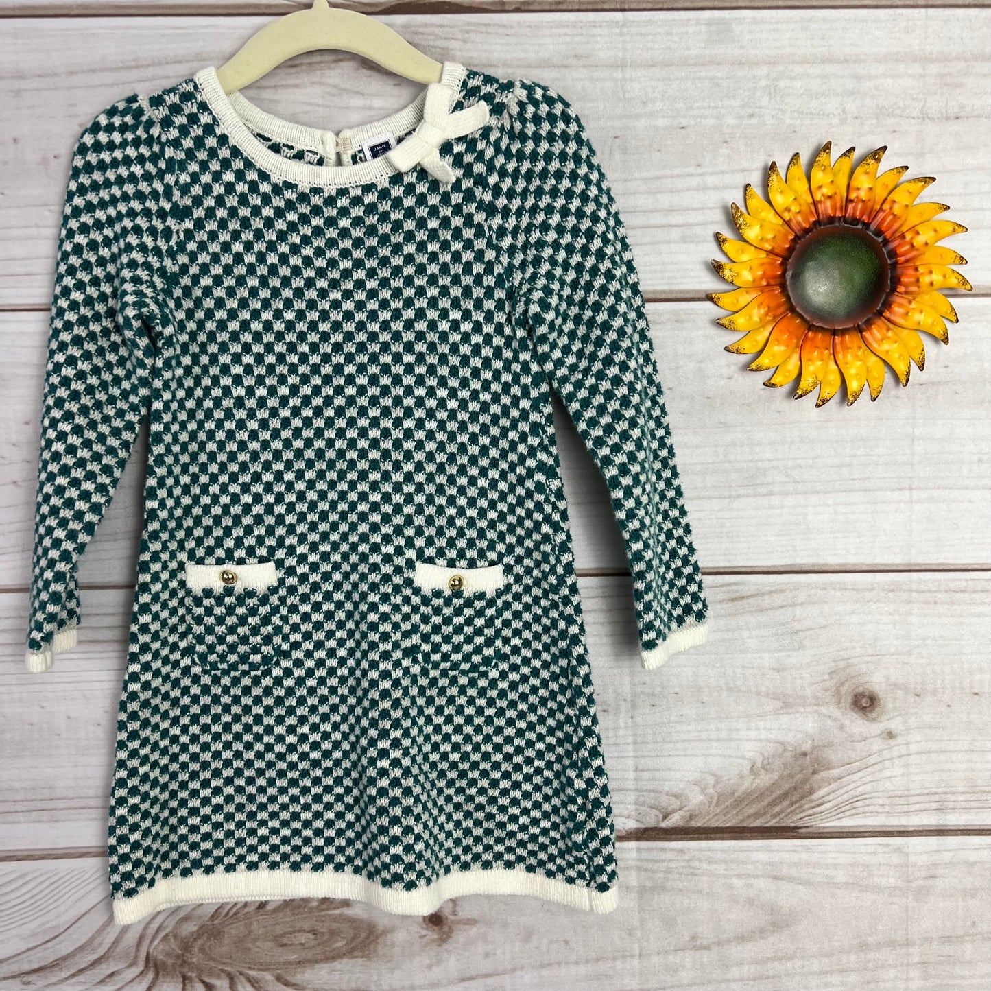 janie and jack checked sweater dress 2T