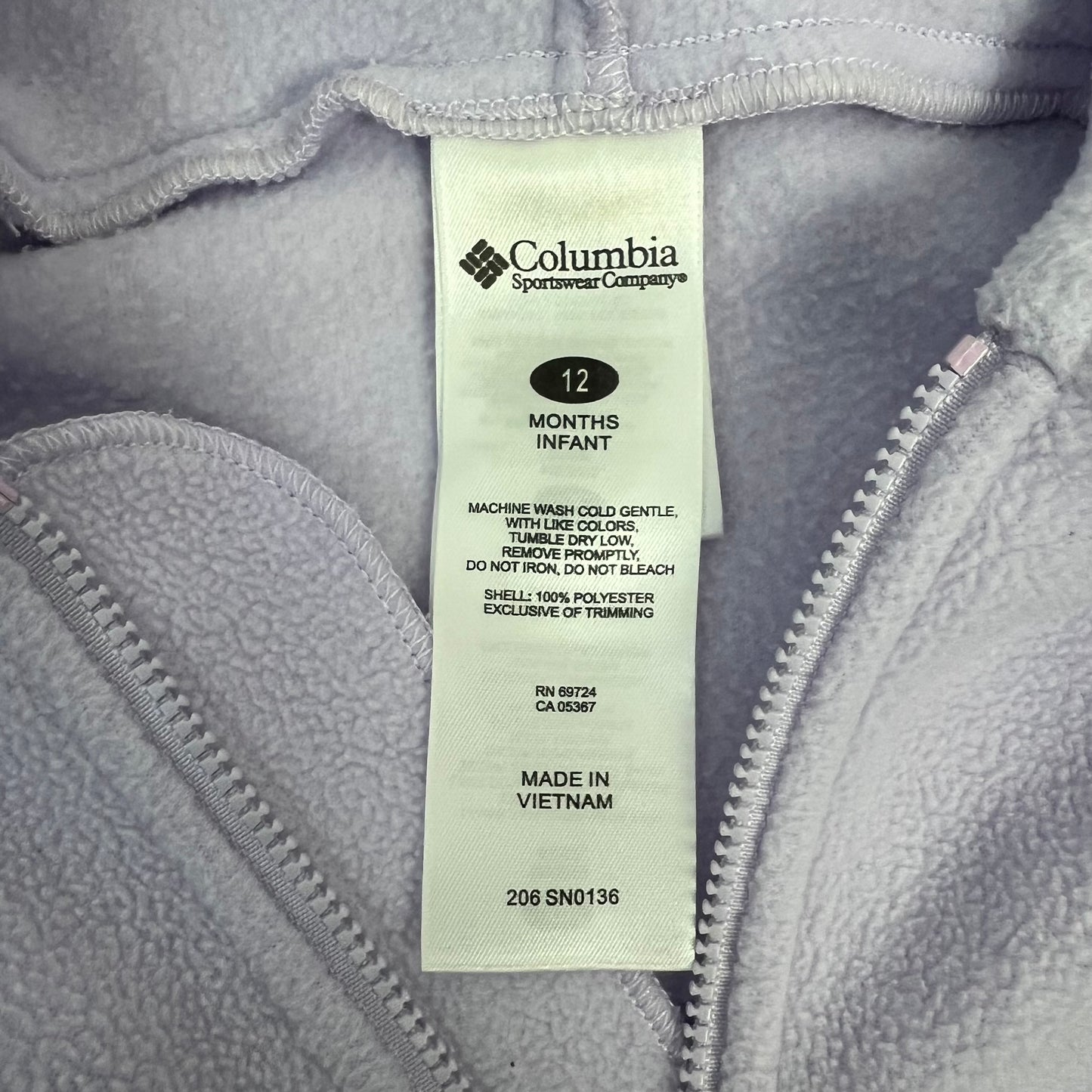 columbia fleece bunting 12M